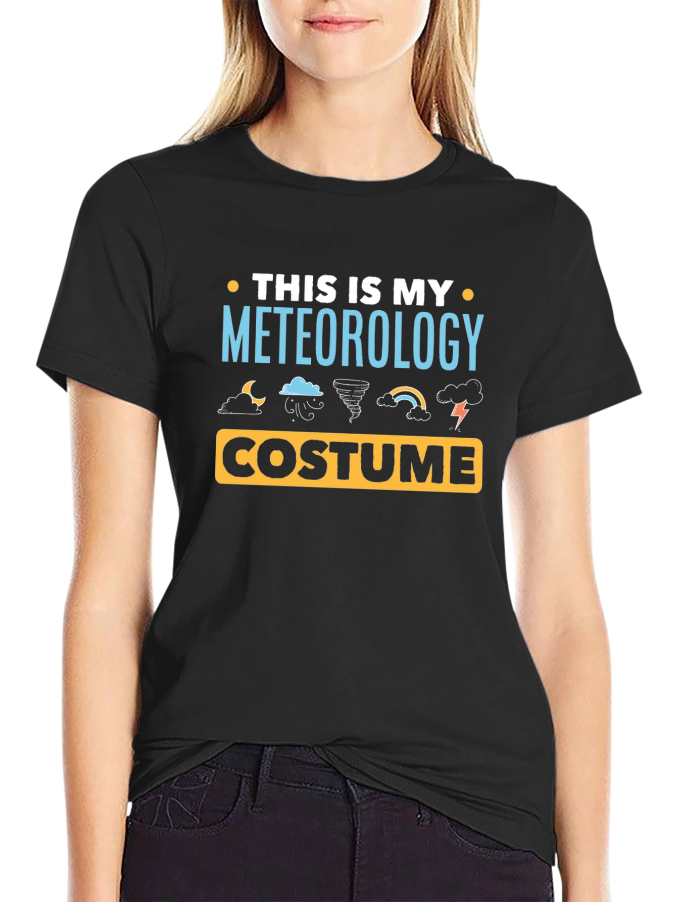 Black Meteorology Costume T-Shirt - Weather Fan Tee view 2