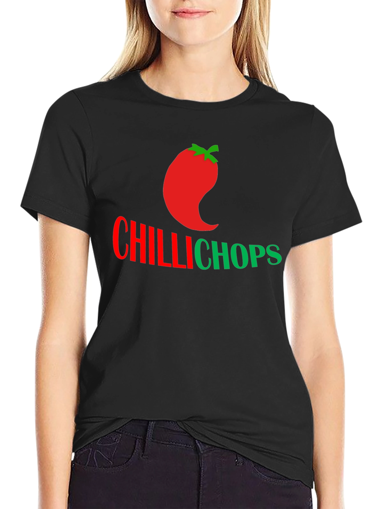 Black Chilli Chops Graphic T-Shirt - Spicy Style view 2