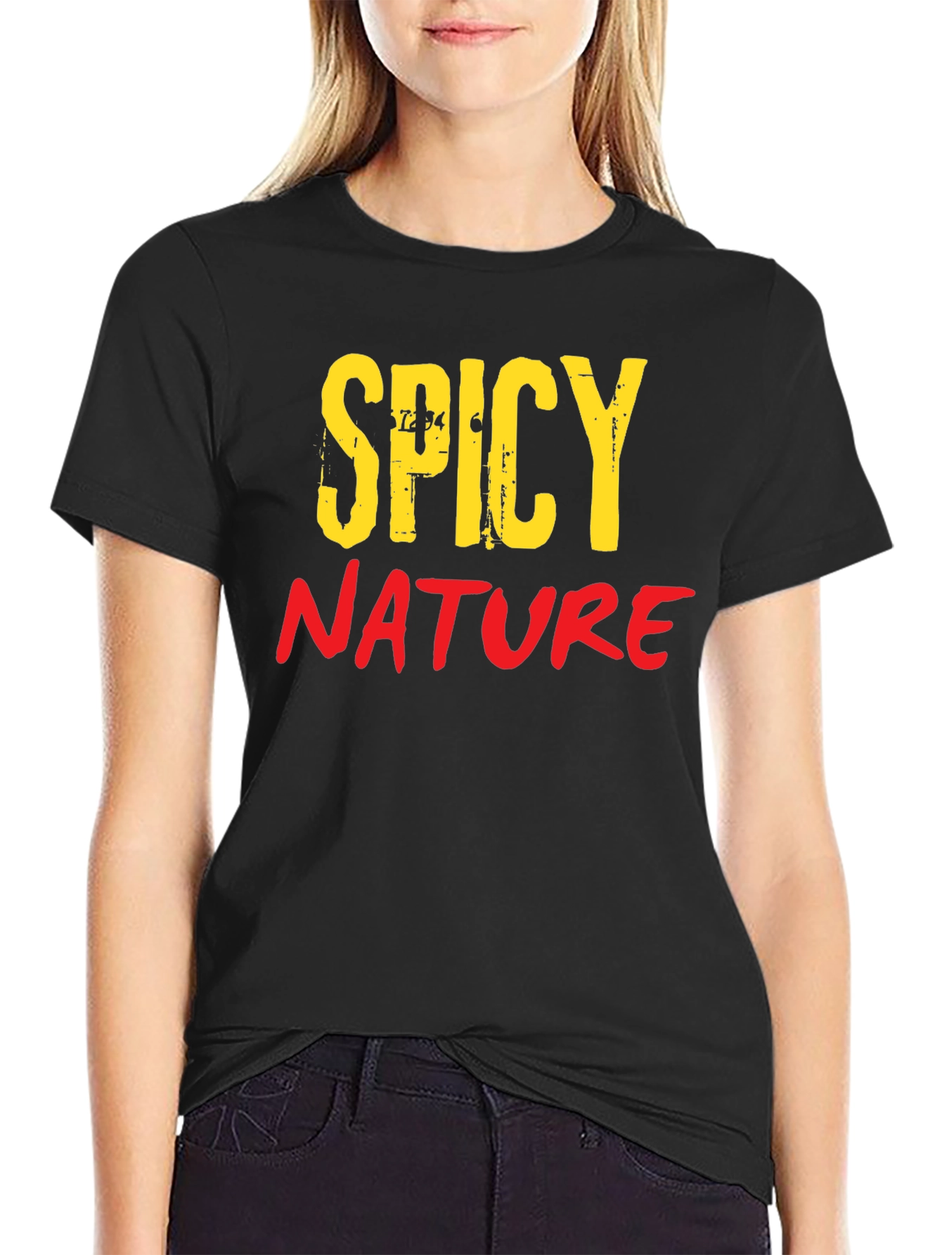 Black Spicy Nature Black Graphic Tee view 2