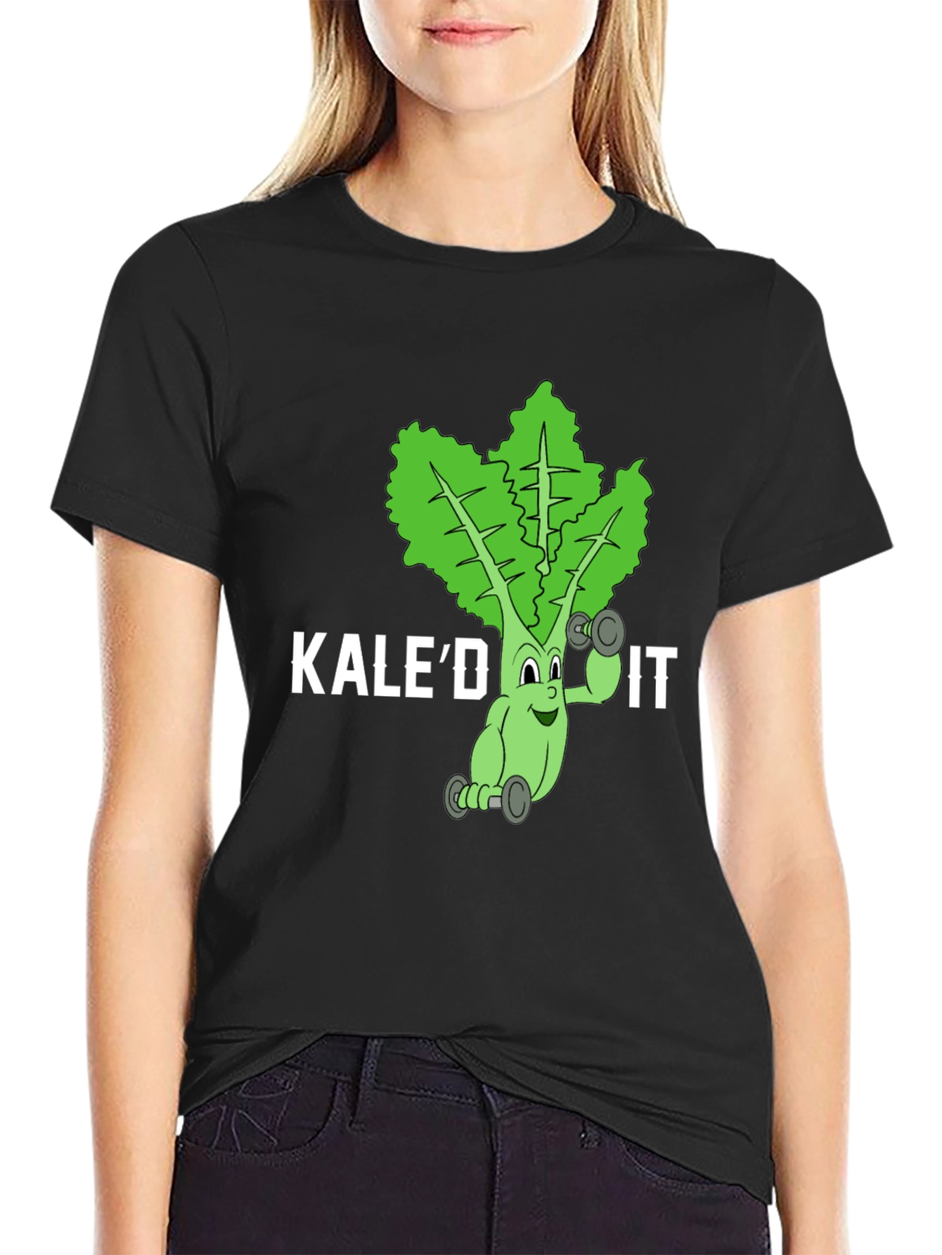 Black Kale'd It! Funny Workout T-Shirt  view 2