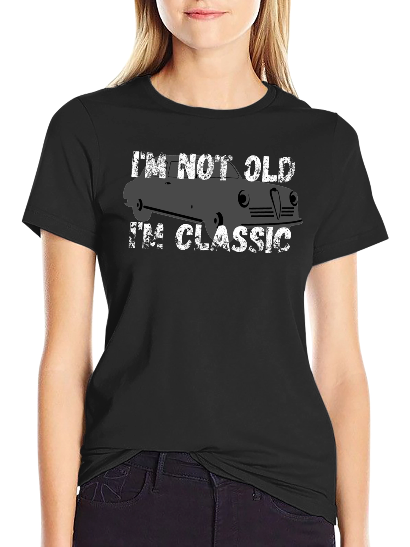 Black I'm Not Old I'm Classic Car T-Shirt view 2