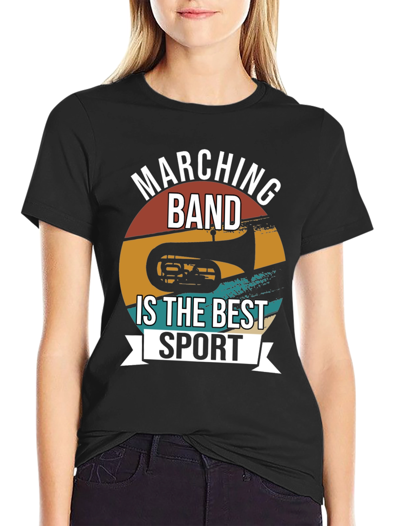 Black Marching Band Best Sport T-Shirt view 2