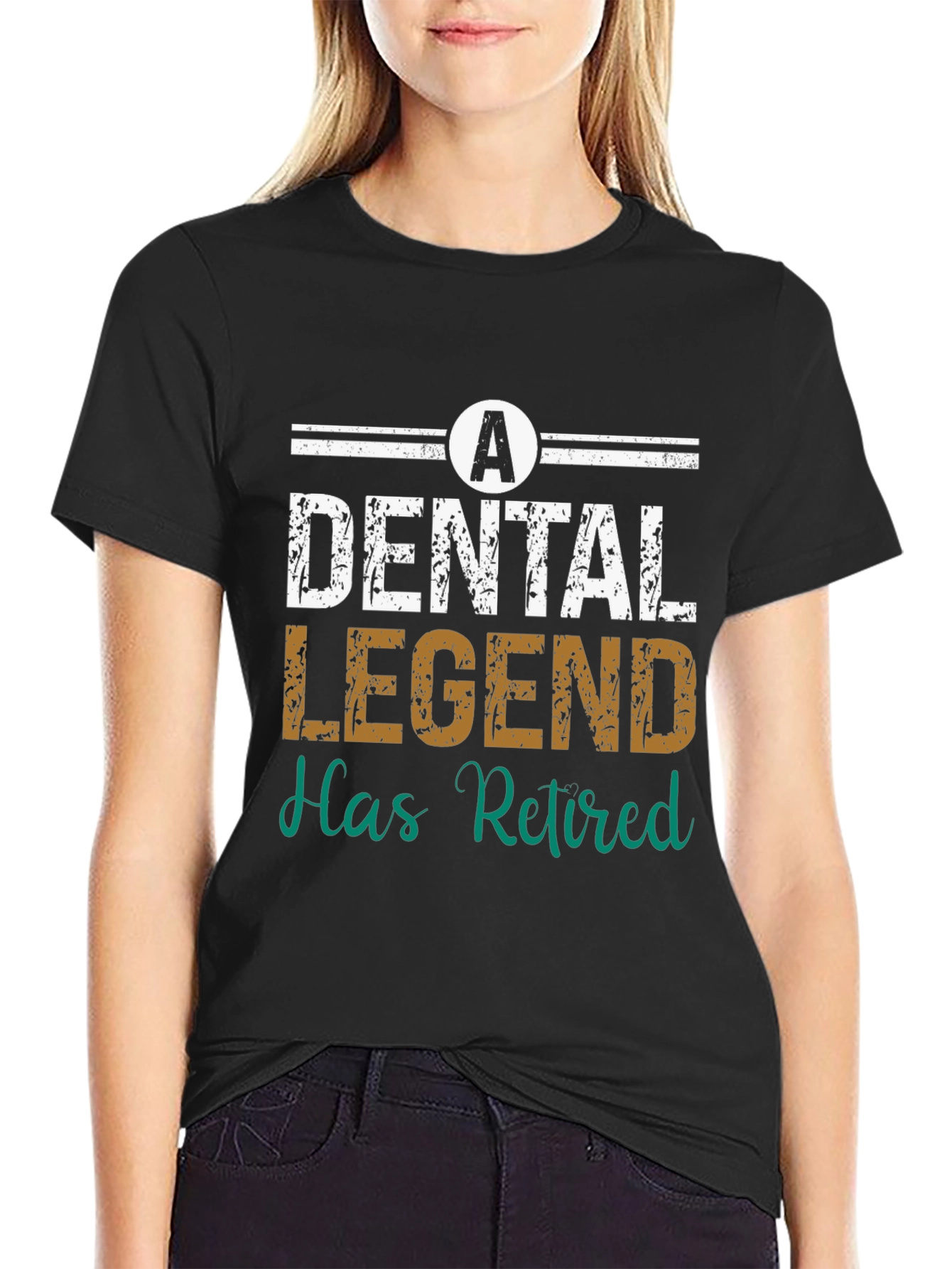 Black Dental Legend Retired T-Shirt view 2