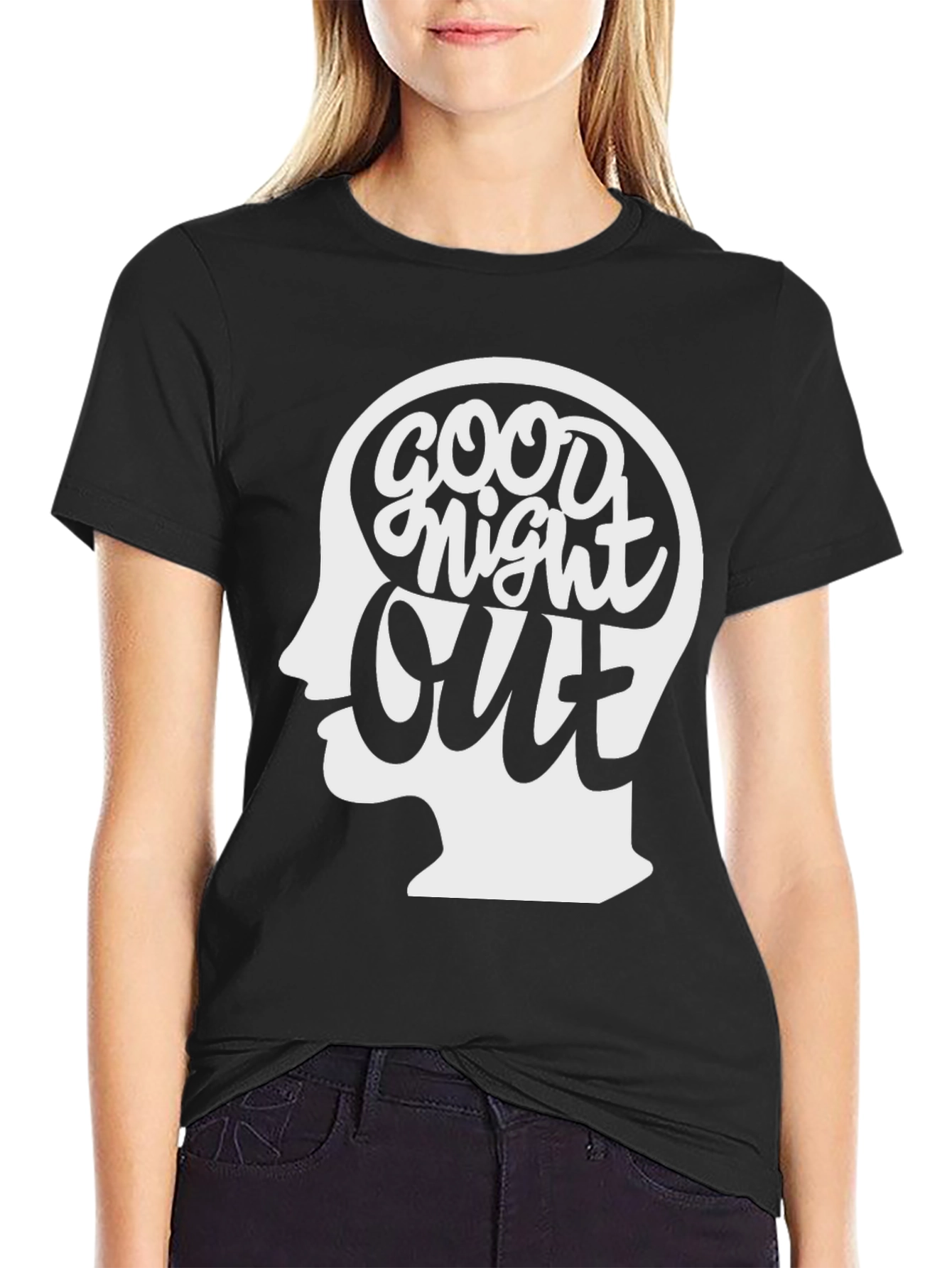 Black Good Night Out Graphic Tee view 2