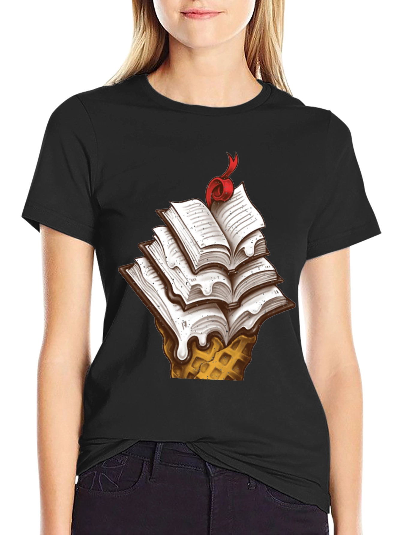 Black Book Ice Cream Cone Graphic Tee view 2