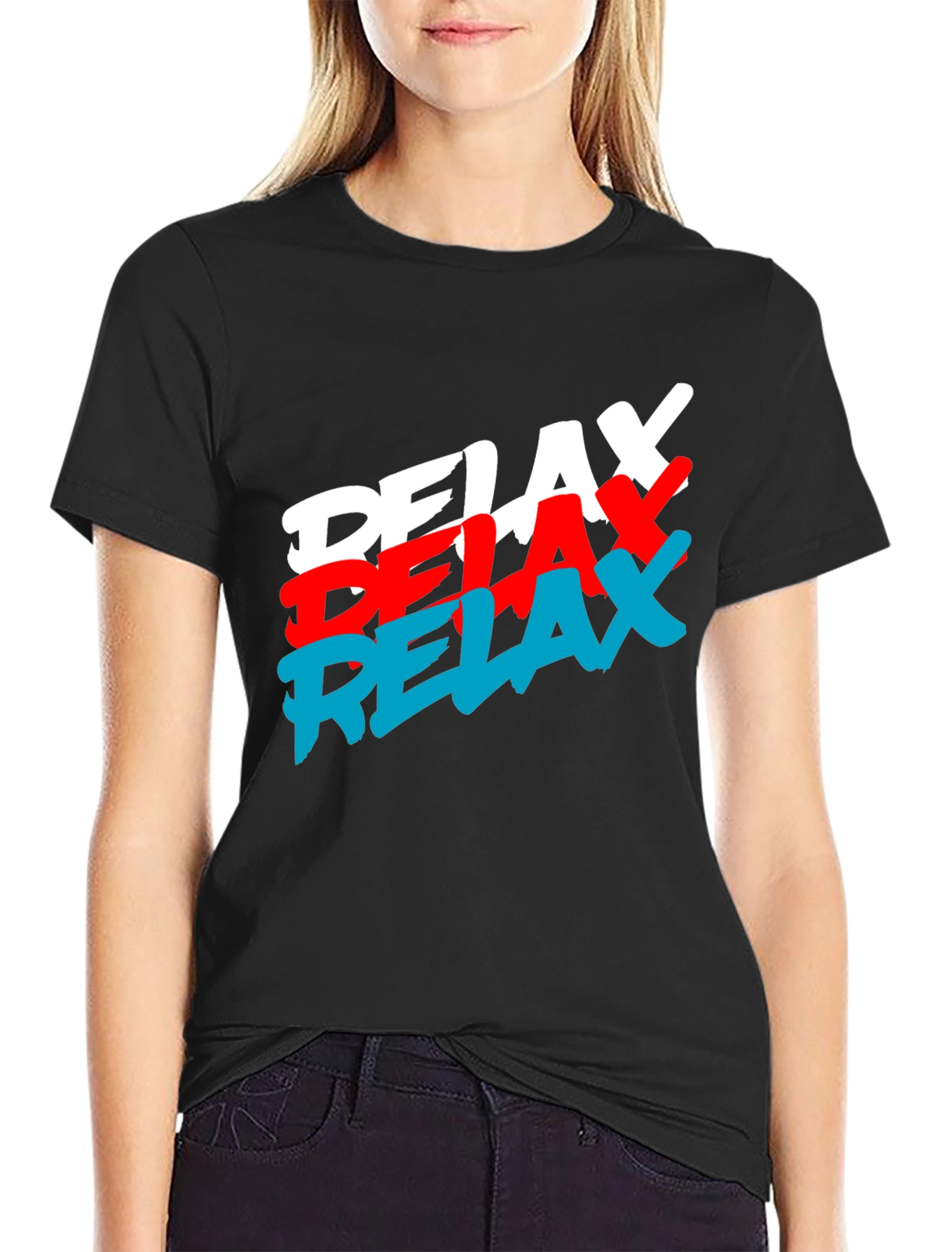 Black Relax Graphic Tee - Casual Comfort view 2