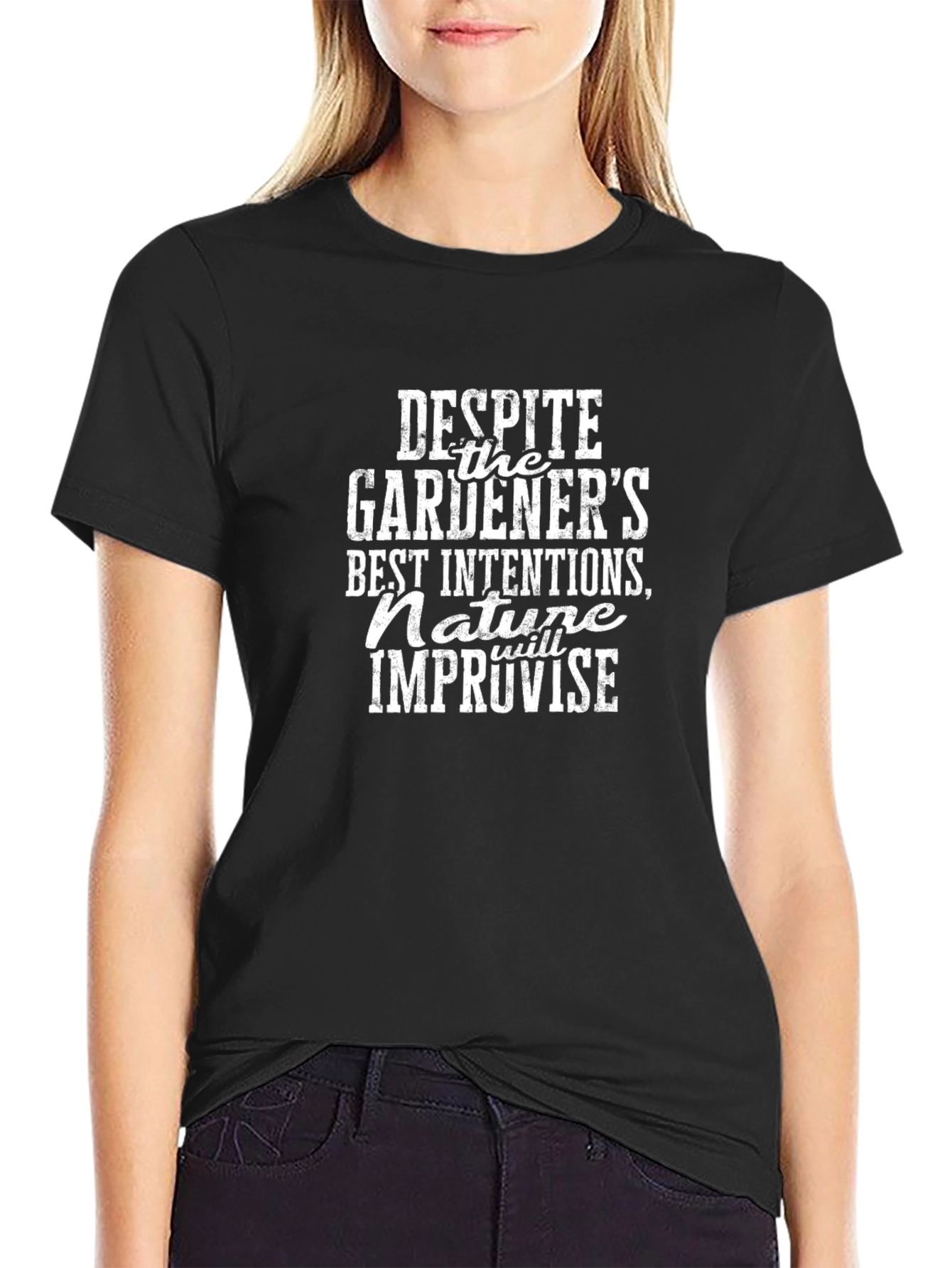 Black Gardener's Intentions T-Shirt view 2