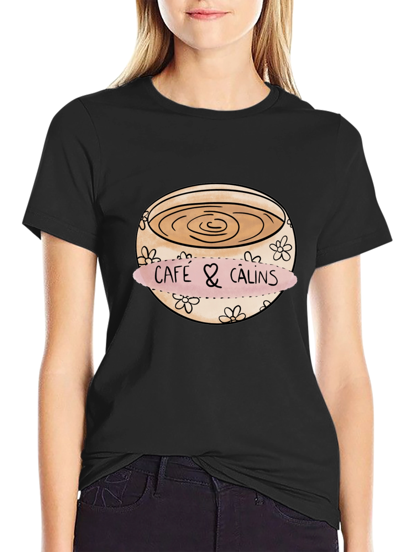 Cafe & Calins Graphic Tee - Coffee Lover's Comfort - 2