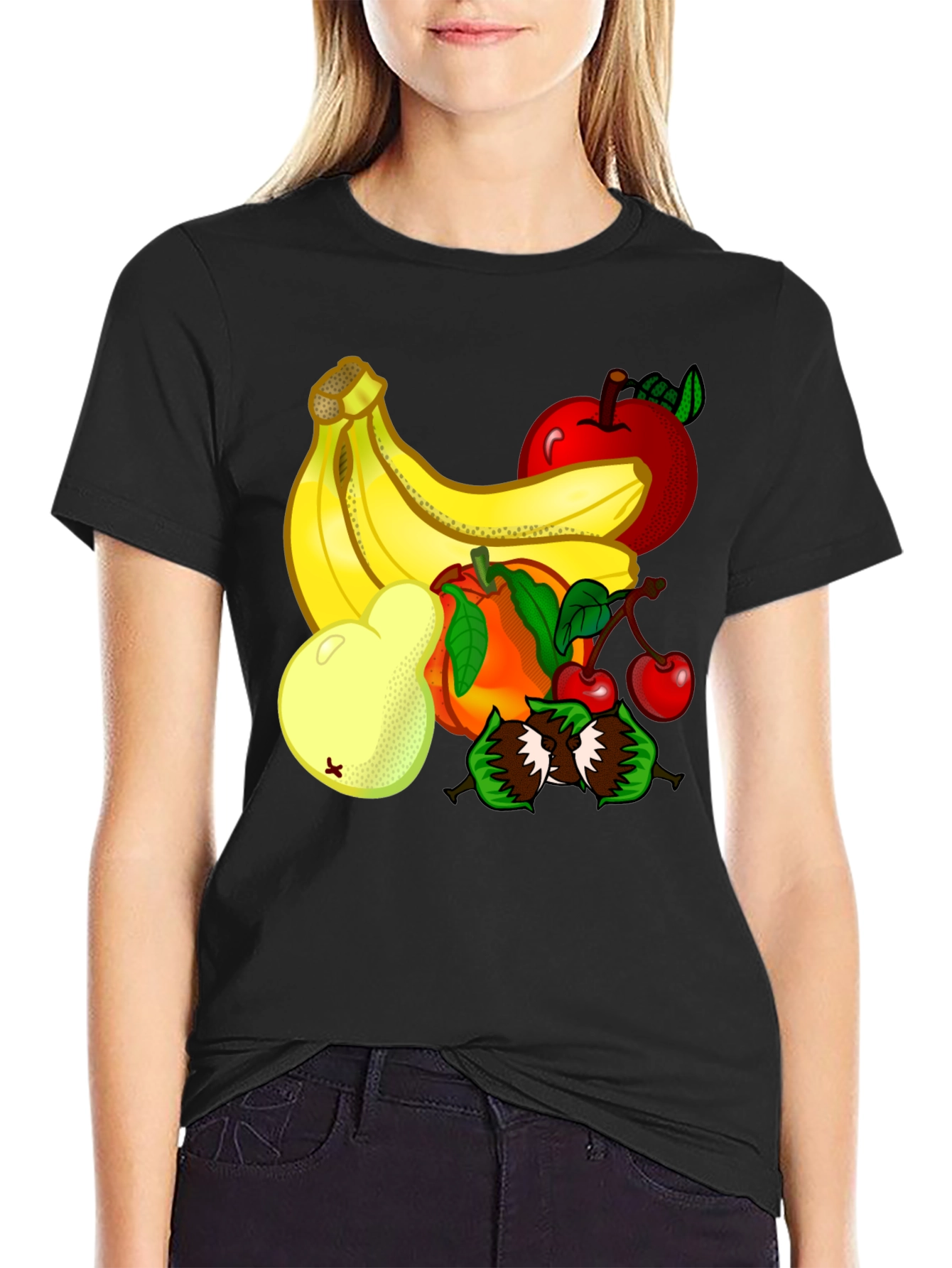 Black Fruitful Fun Black Tee view 2