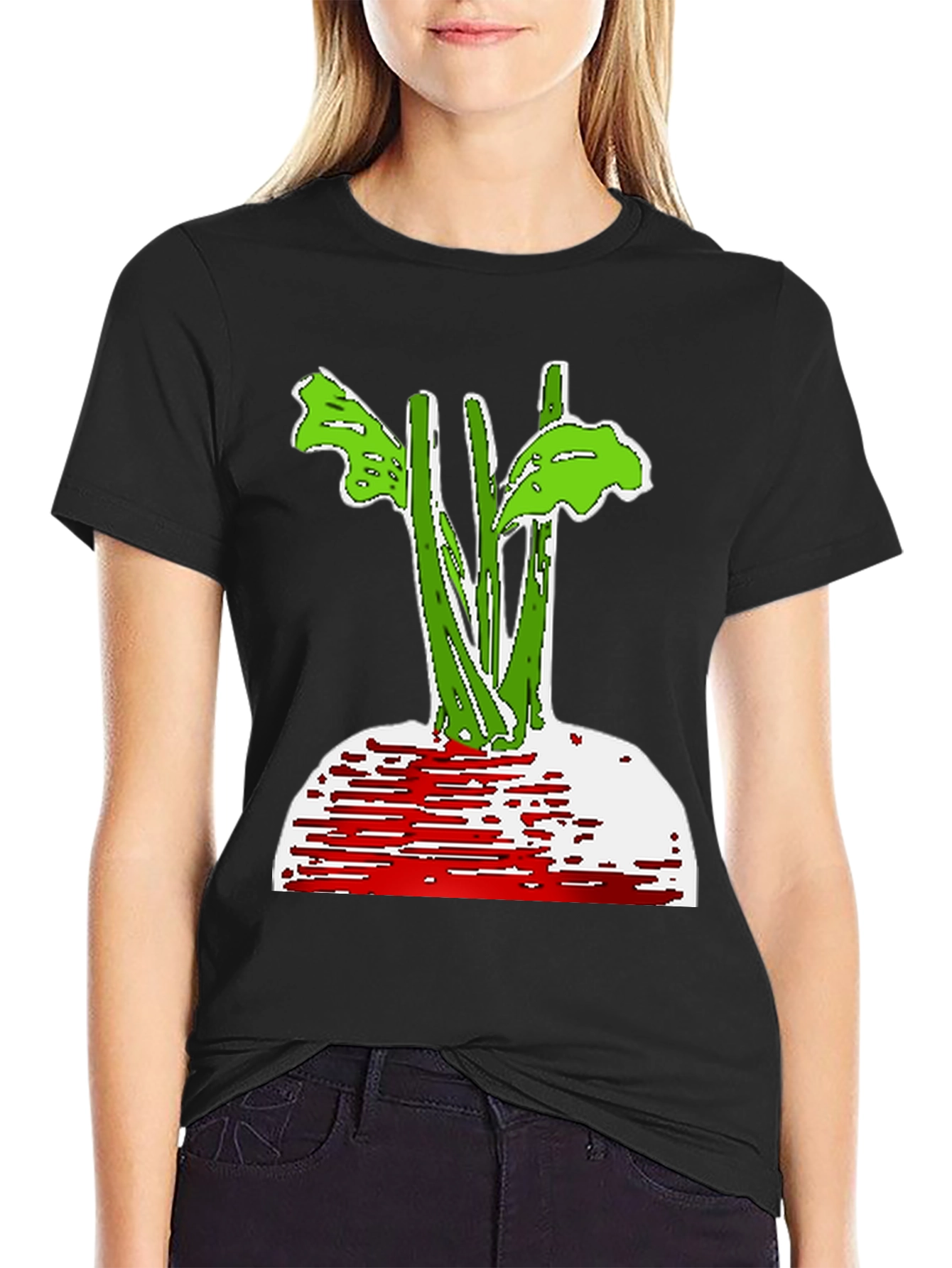 Black Beet Plant Graphic T-Shirt - Nature Lover Tee view 2