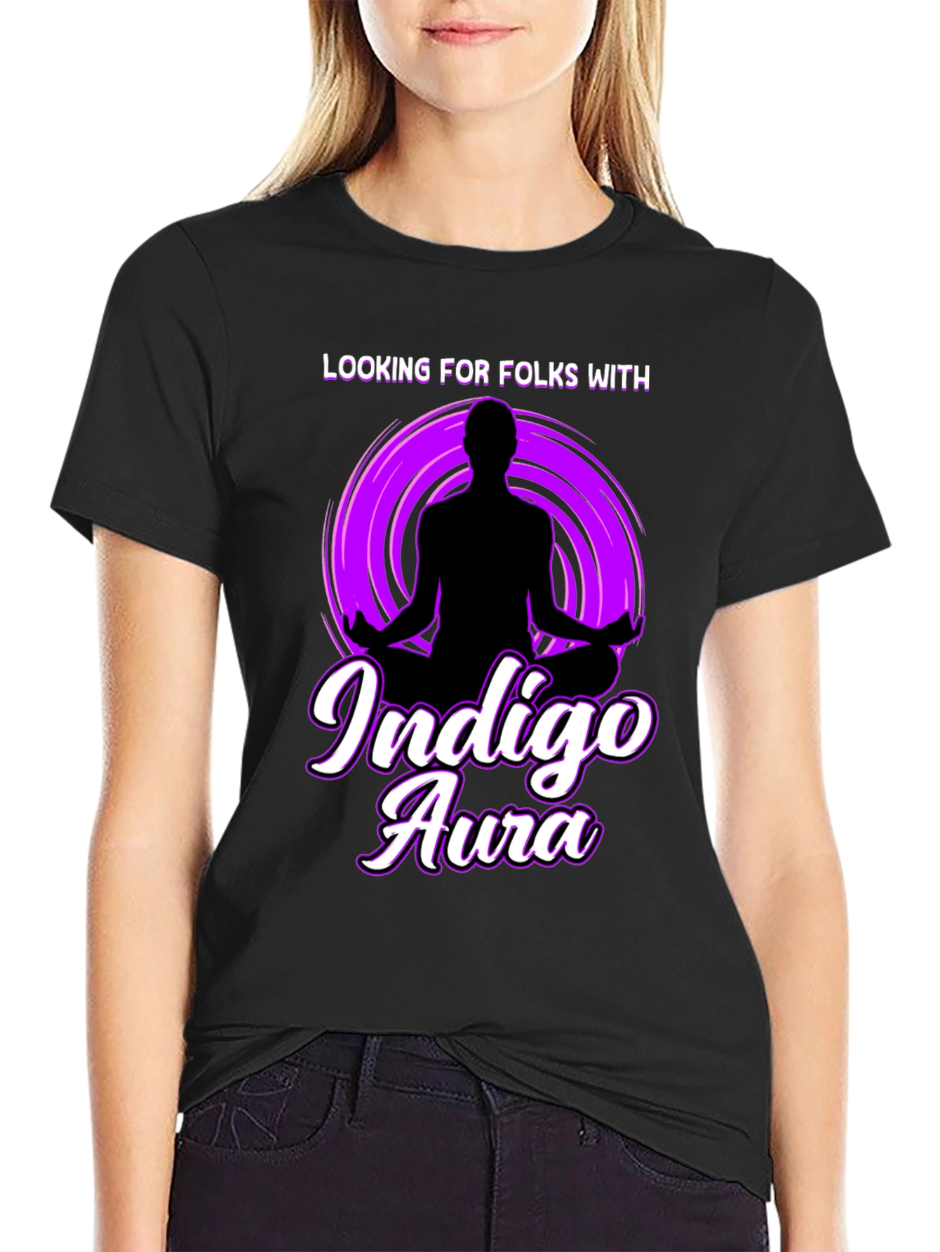 Black Indigo Aura Graphic Tee view 2