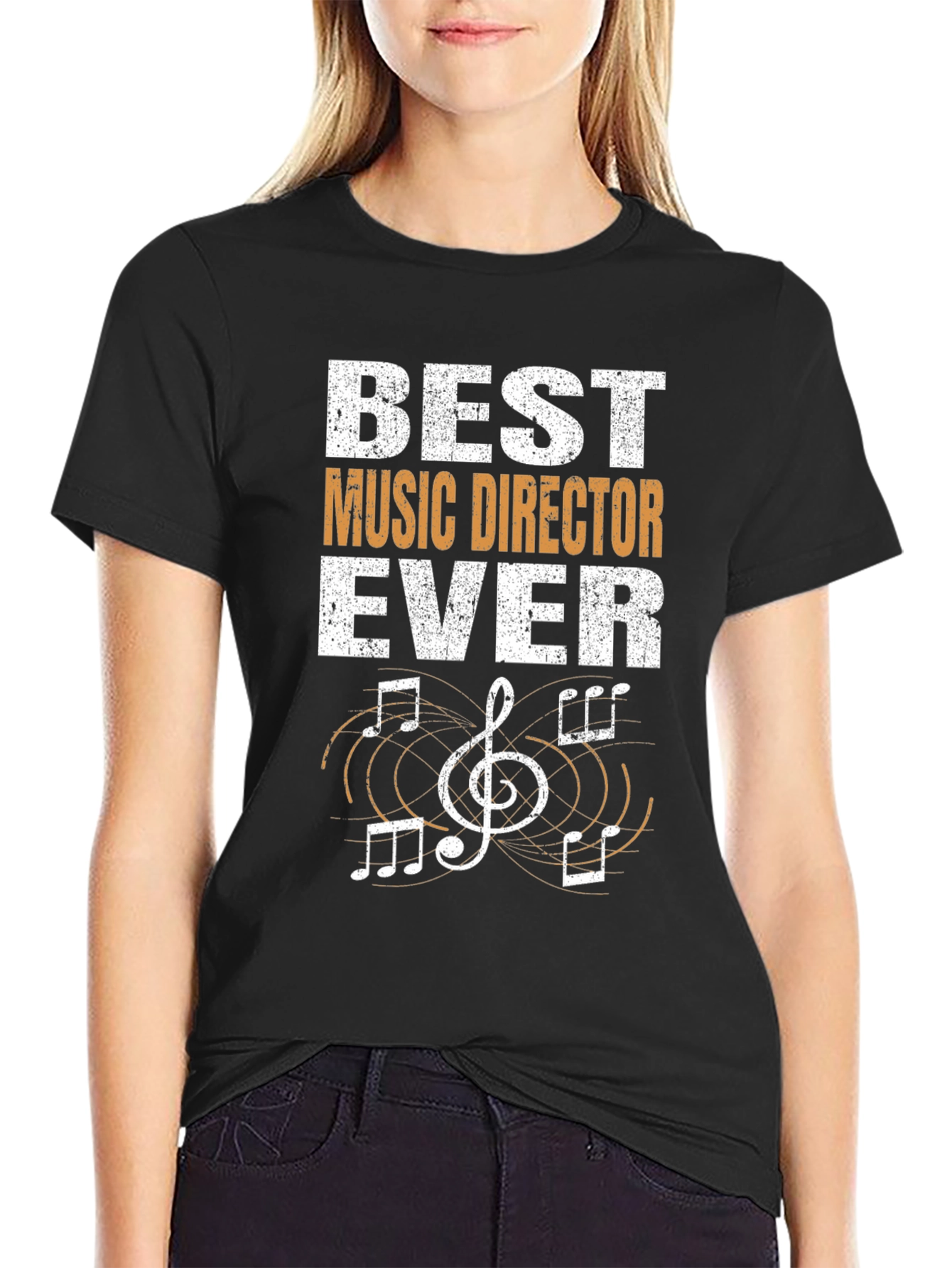 Black Best Music Director Ever T-Shirt Gift Idea view 2