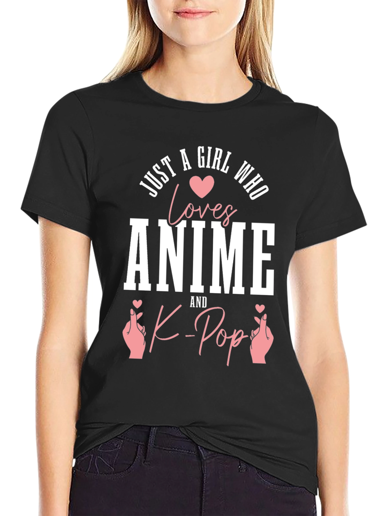 Black Anime & K-Pop Lover T-Shirt view 2