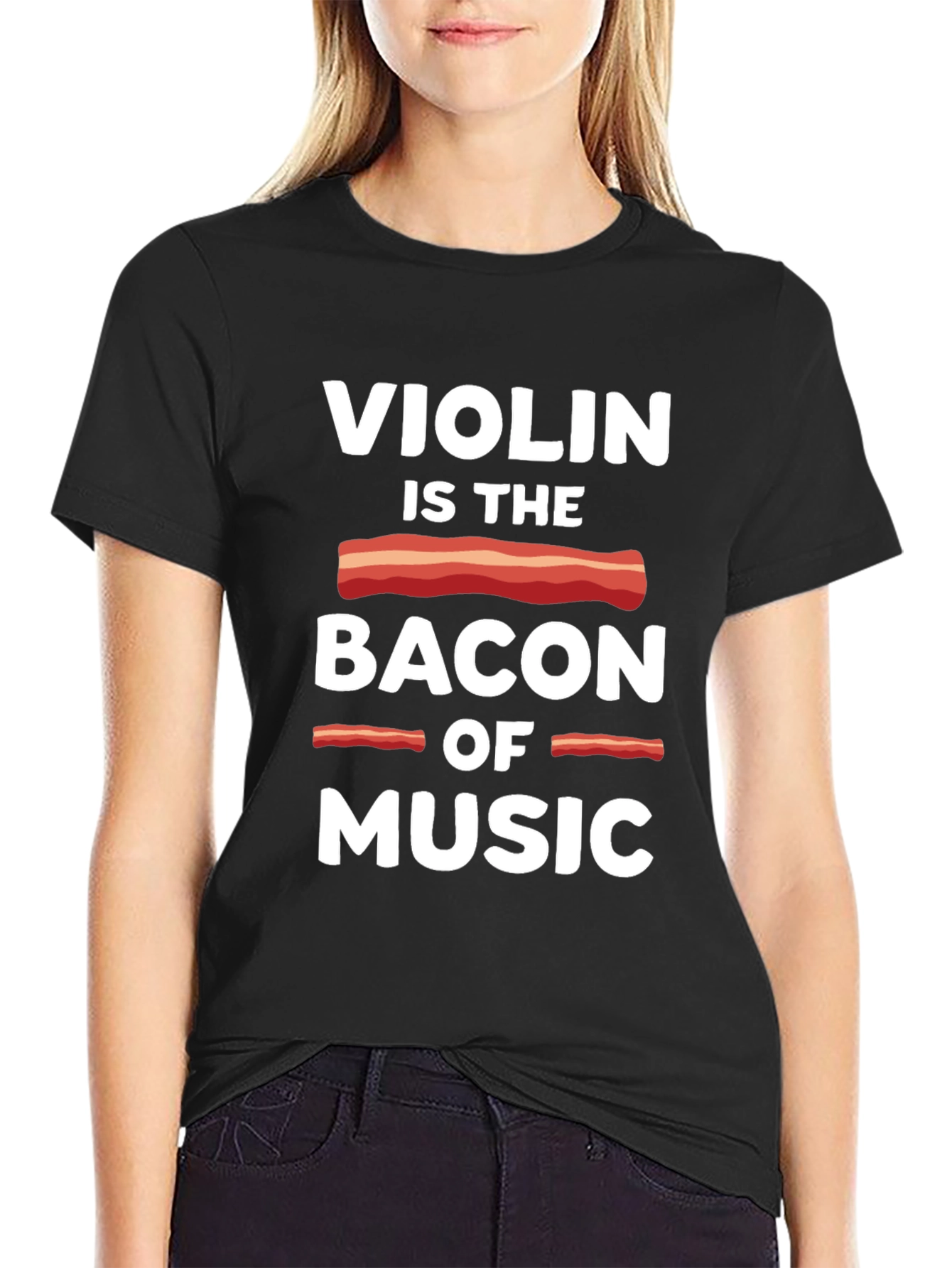 Black Violin is the Bacon of Music T-Shirt view 2