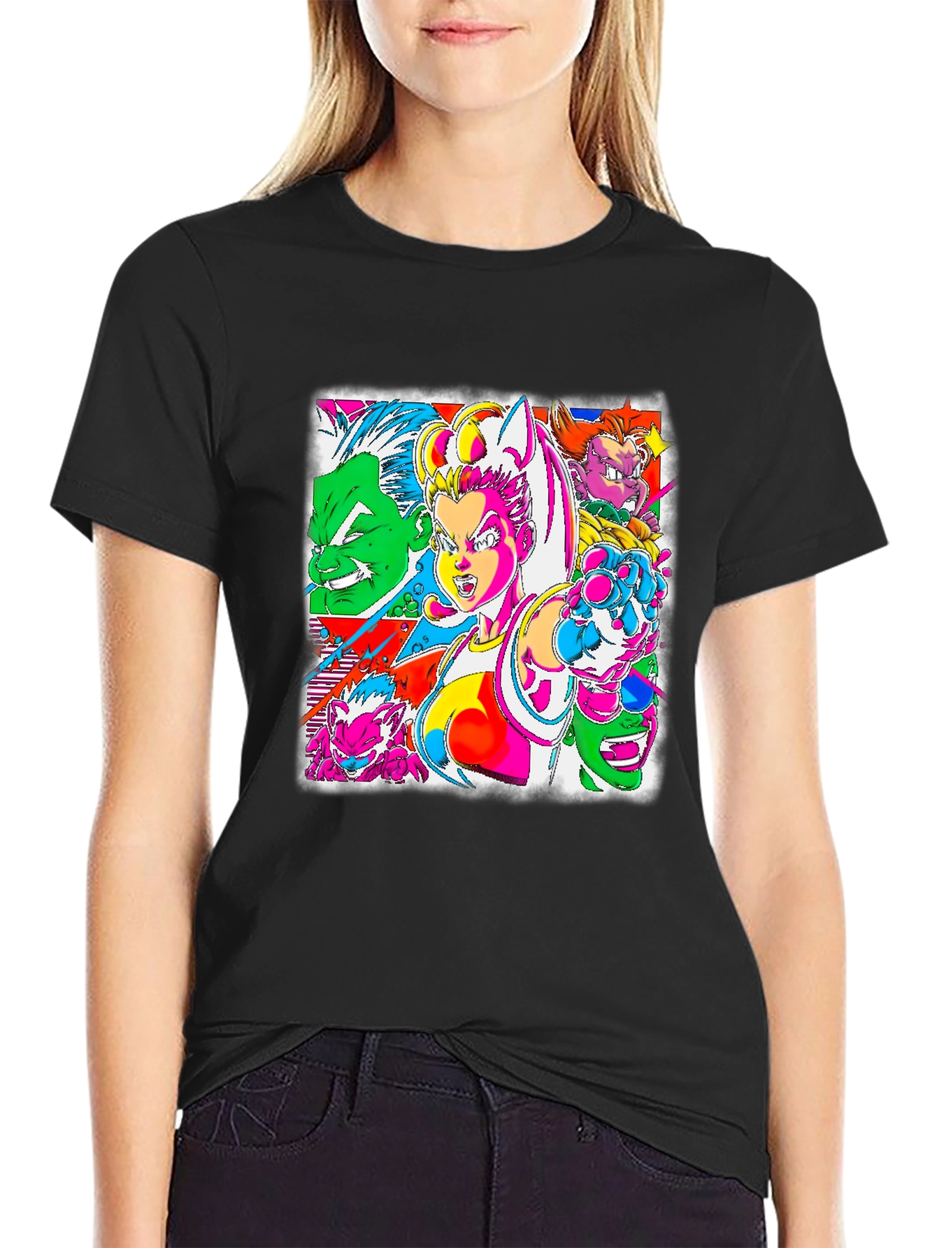 Retro Anime Graphic Tee - Bold & Vibrant Style - 2