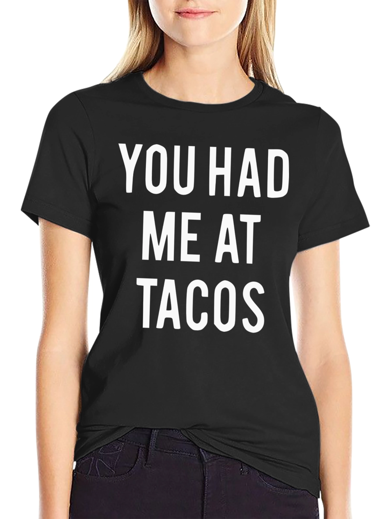 Black You Had Me At Tacos Graphic T-Shirt view 2