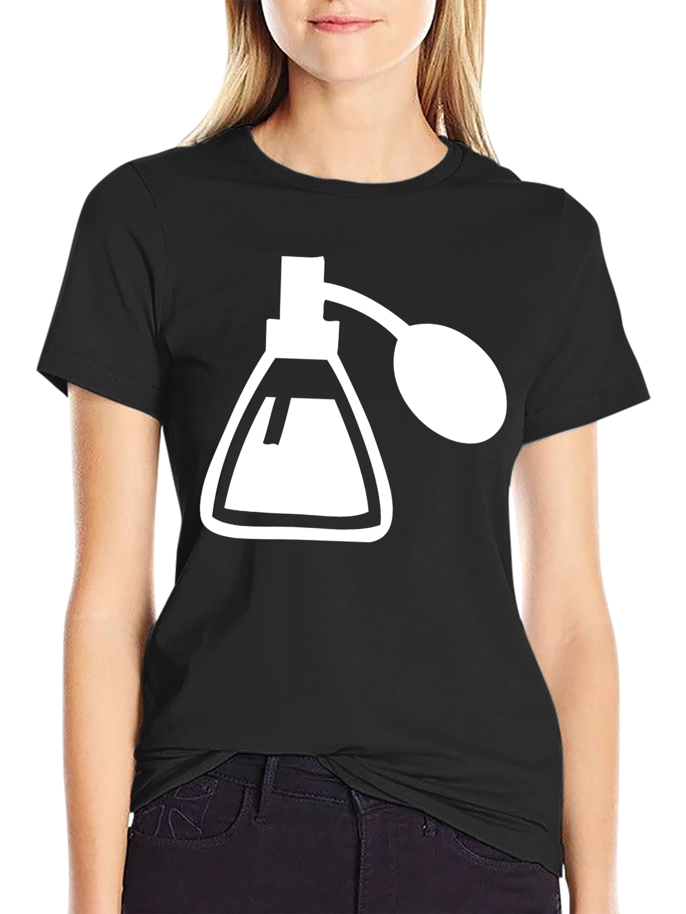 Black Perfume Atomizer T-Shirt - Stylish & Unique Design view 2