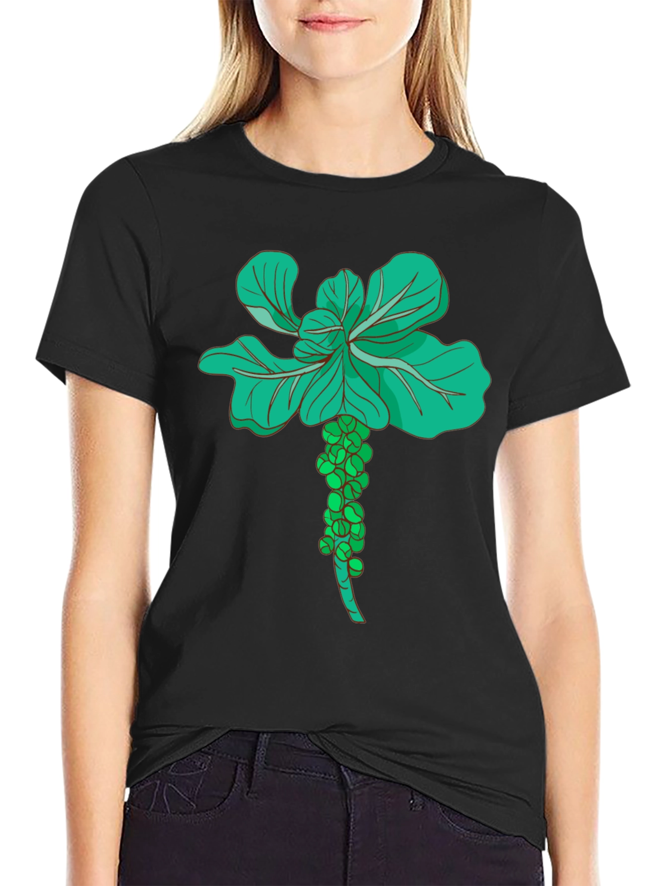 Brussels Sprouts Plant Graphic Tee - 2