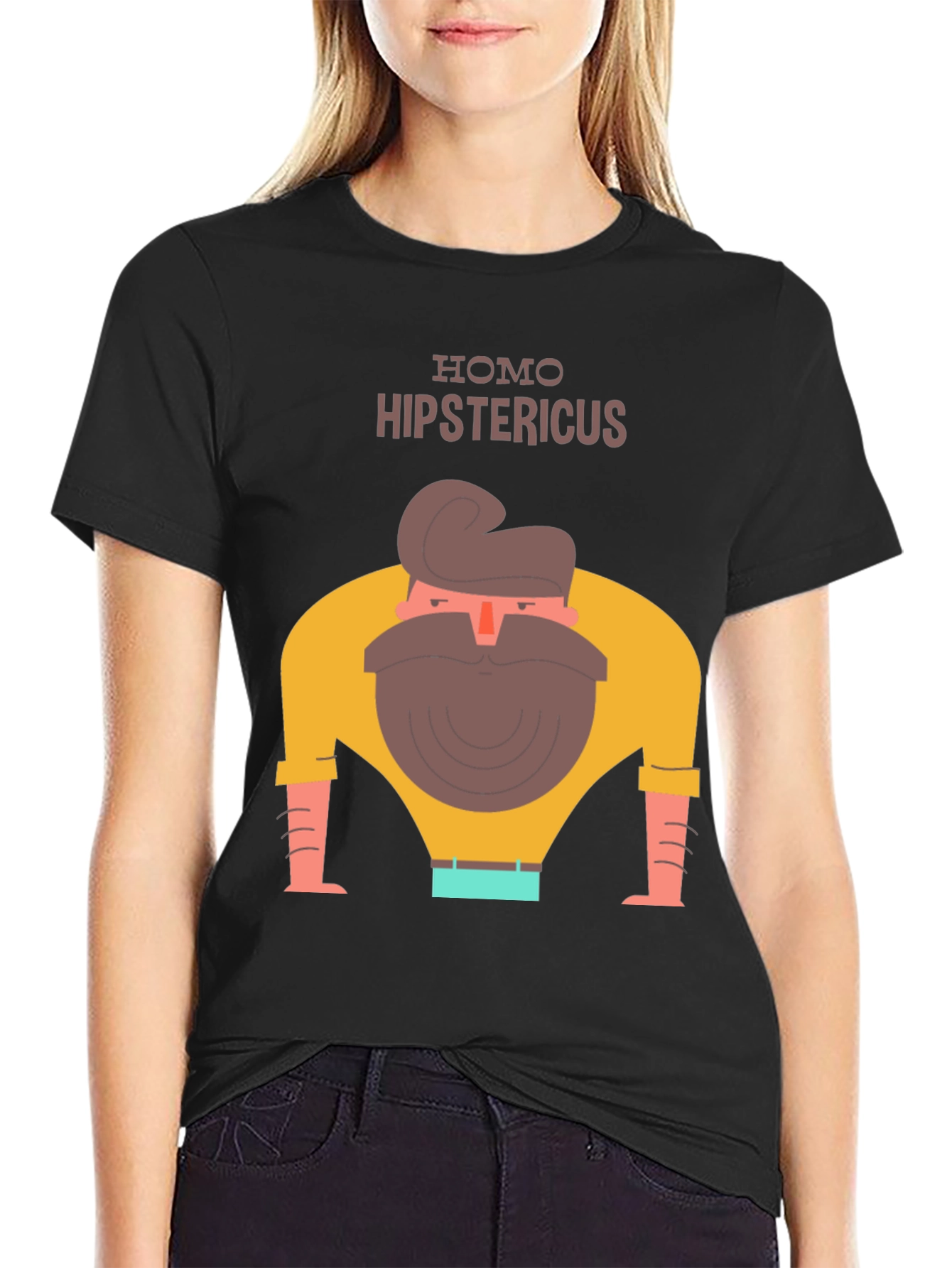 Black Homo Hipstericus Graphic Tee view 2