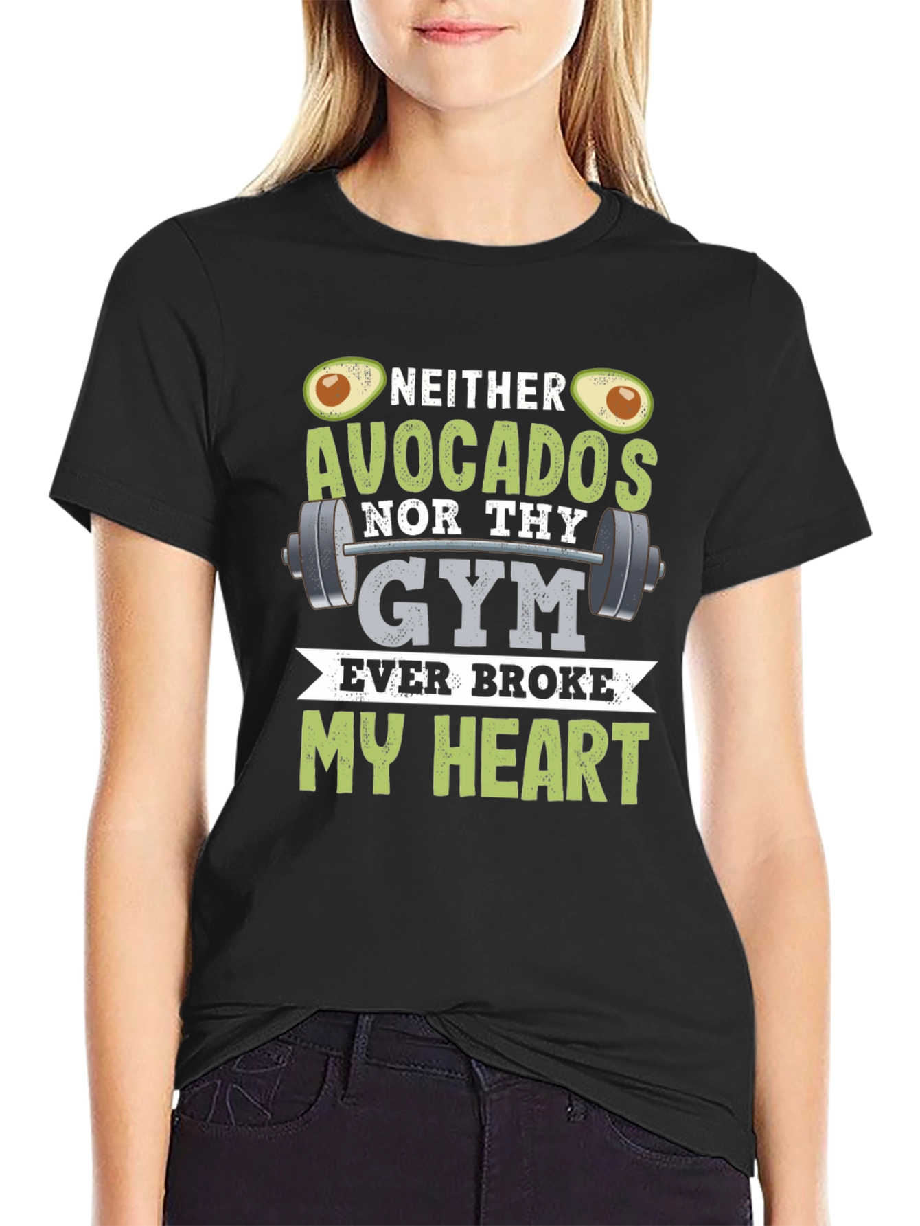 Black Avocado & Gym Heartbreak T-Shirt view 2
