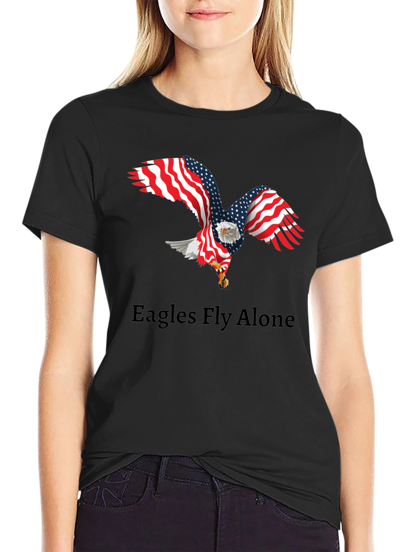 Black American Eagle Graphic Tee view 2