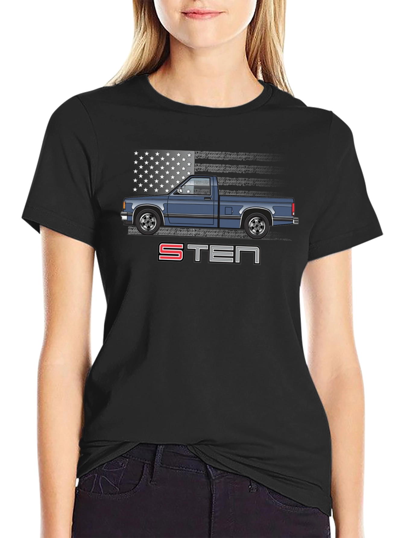 Black S10 Truck Graphic T-Shirt - Classic Pickup Tee view 2