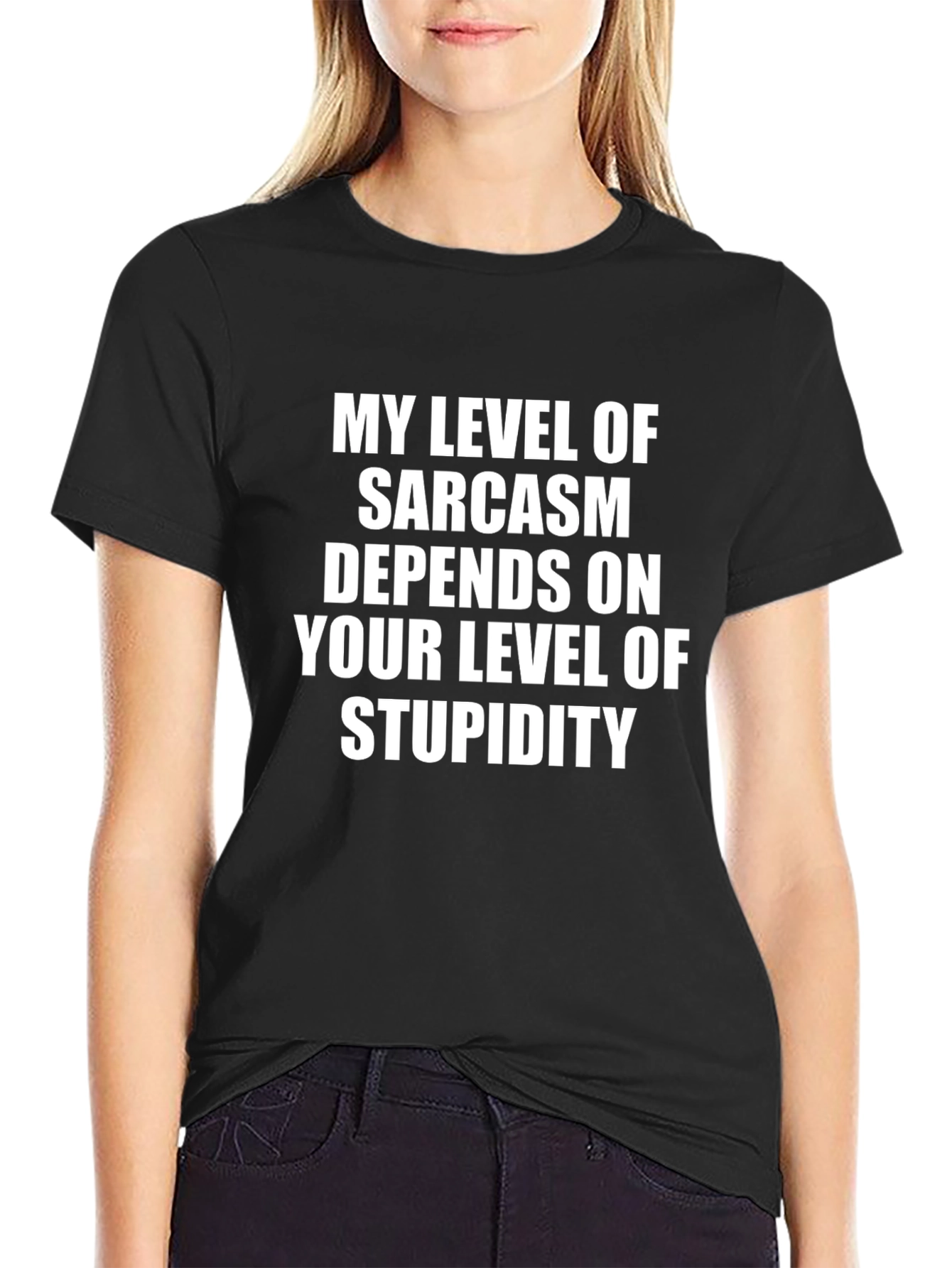 Black Sarcastic Quote T-Shirt view 2