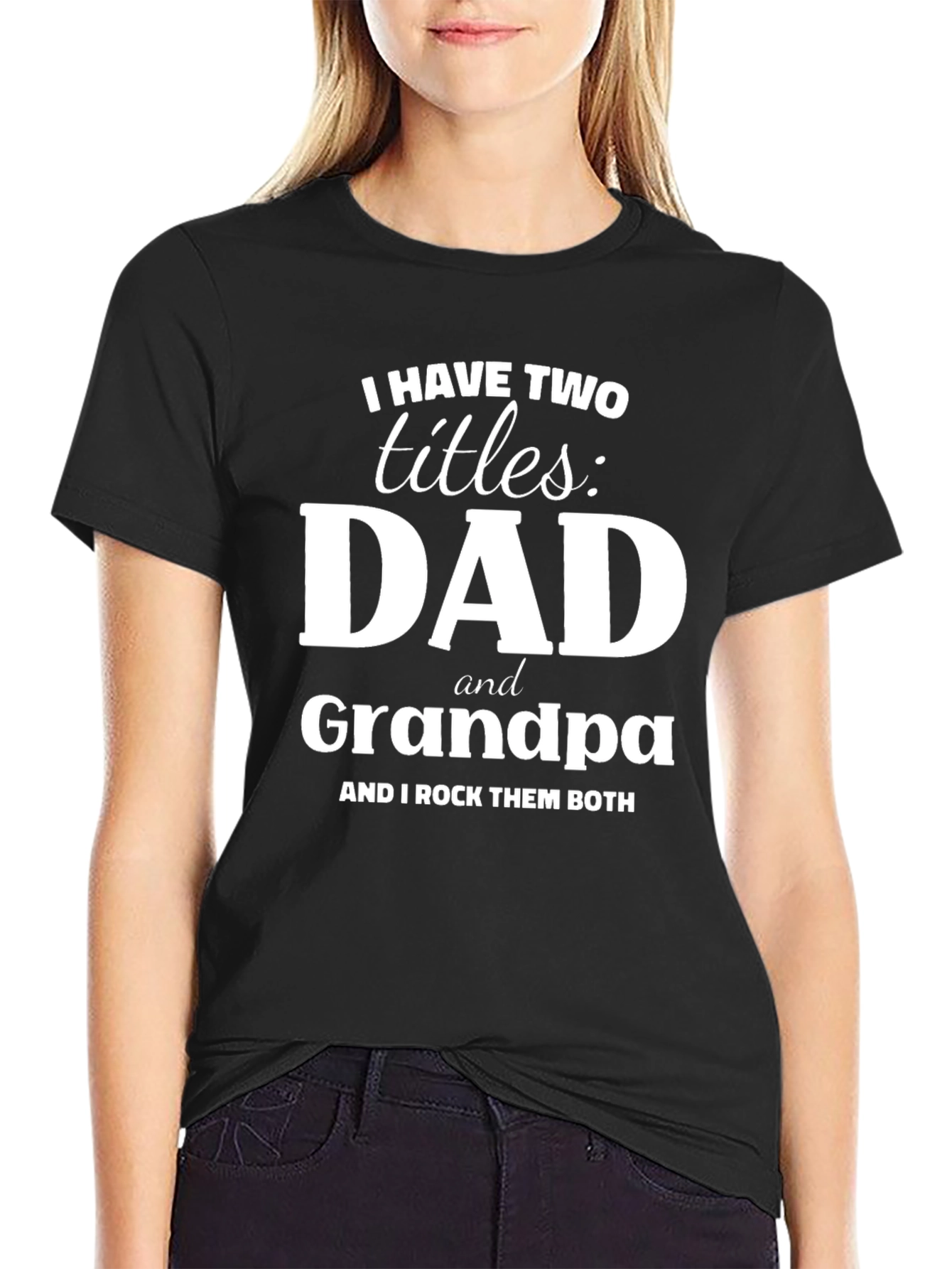 Black Dad & Grandpa Graphic T-Shirt view 2