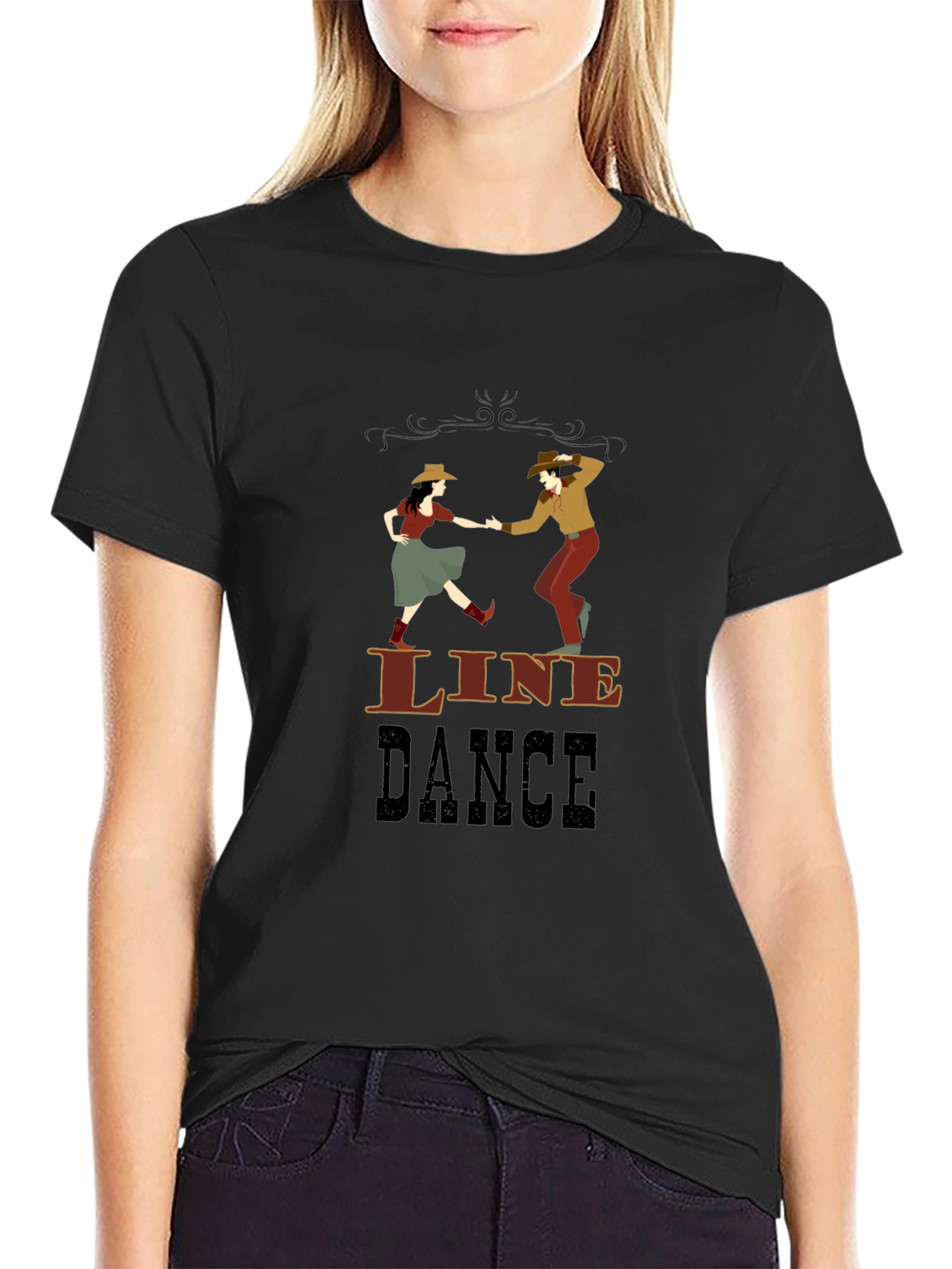 Line Dance Graphic T-Shirt - Western Style Dancing Tee - 2
