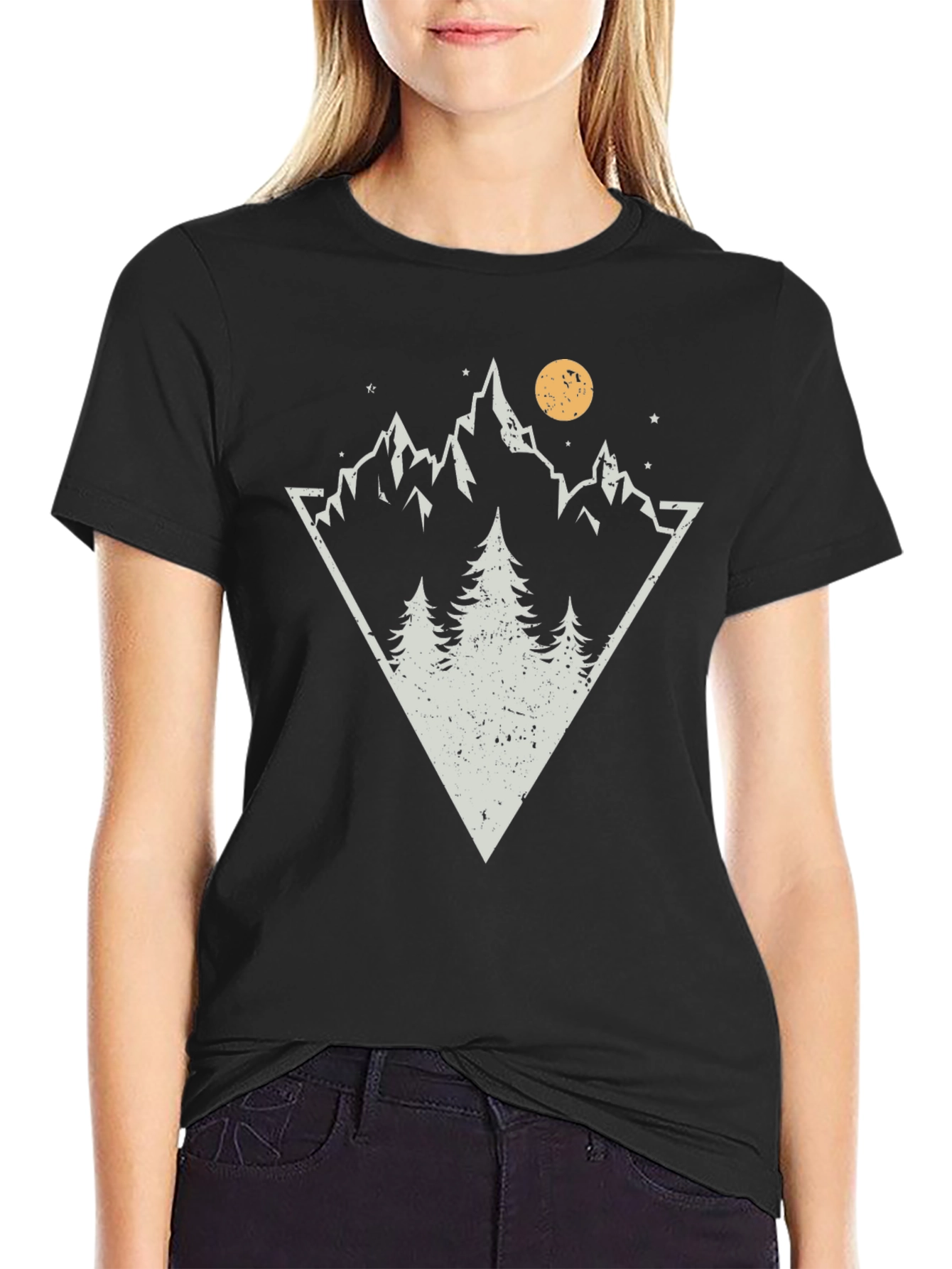 Black Mountain Triangle Graphic T-Shirt view 2