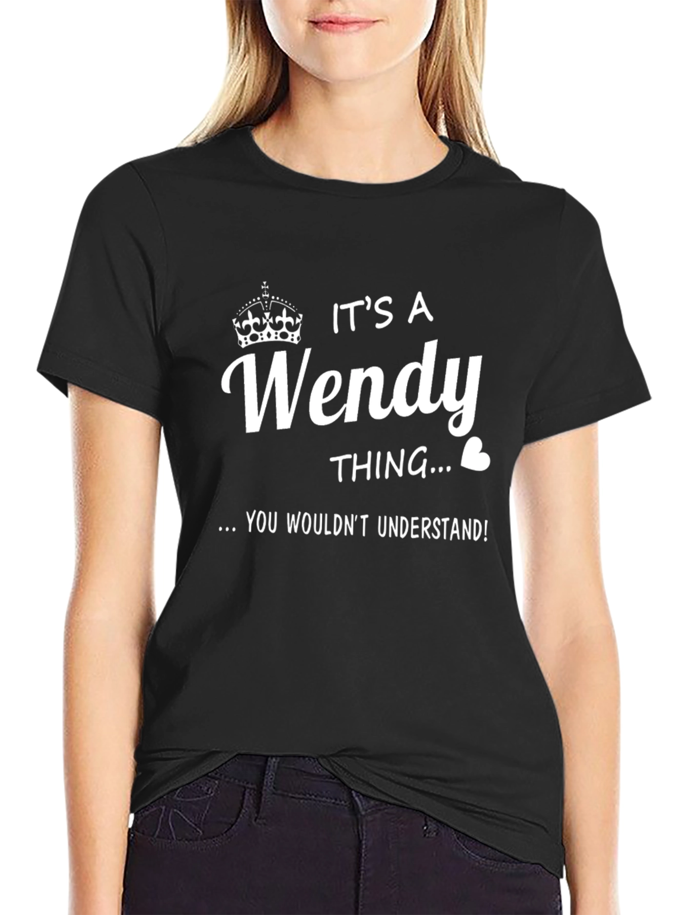 Black It's A Wendy Thing T-Shirt - Funny Personalized Name Tee view 2
