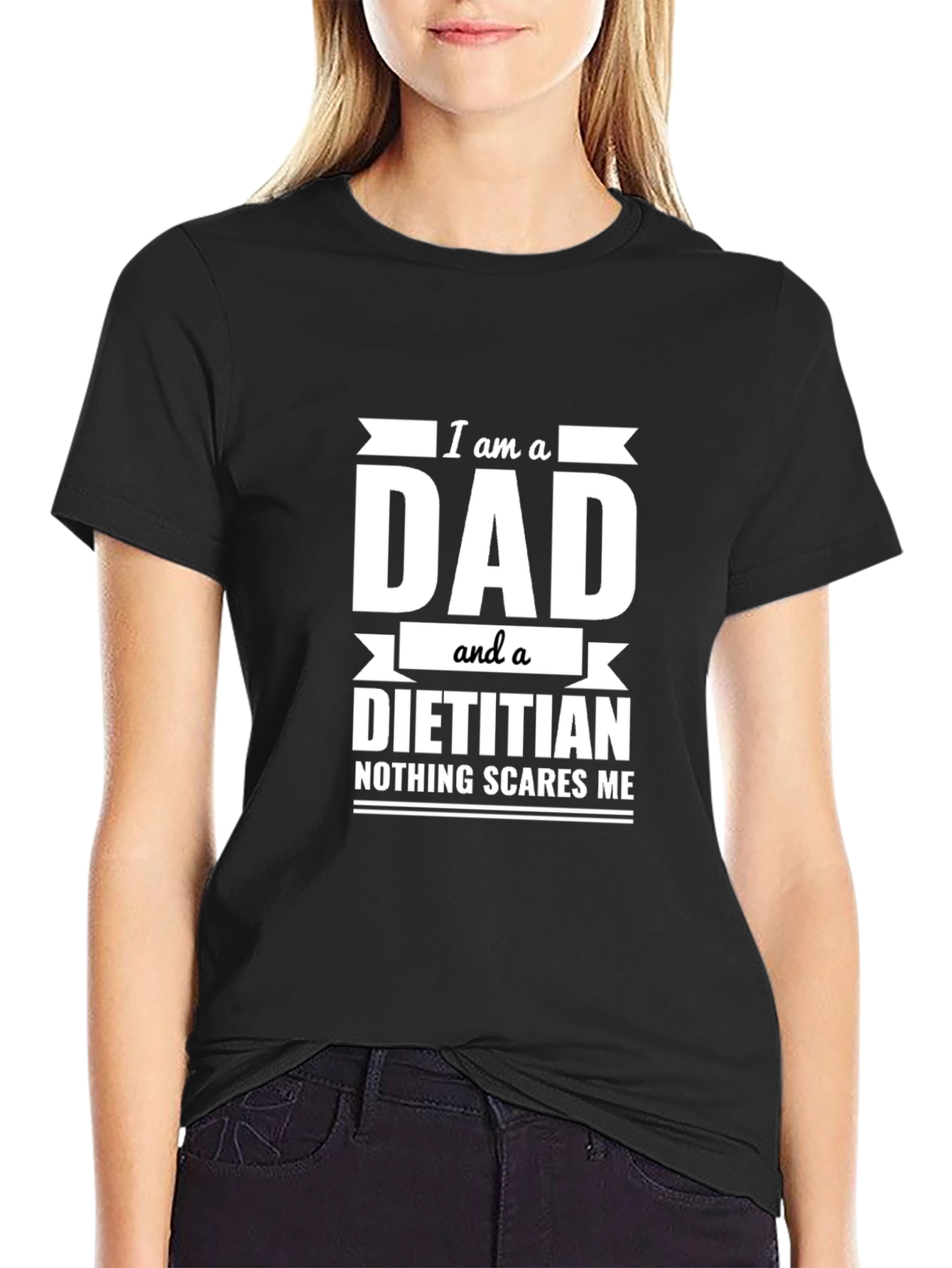 Black Dad Dietitian Funny T-Shirt view 2