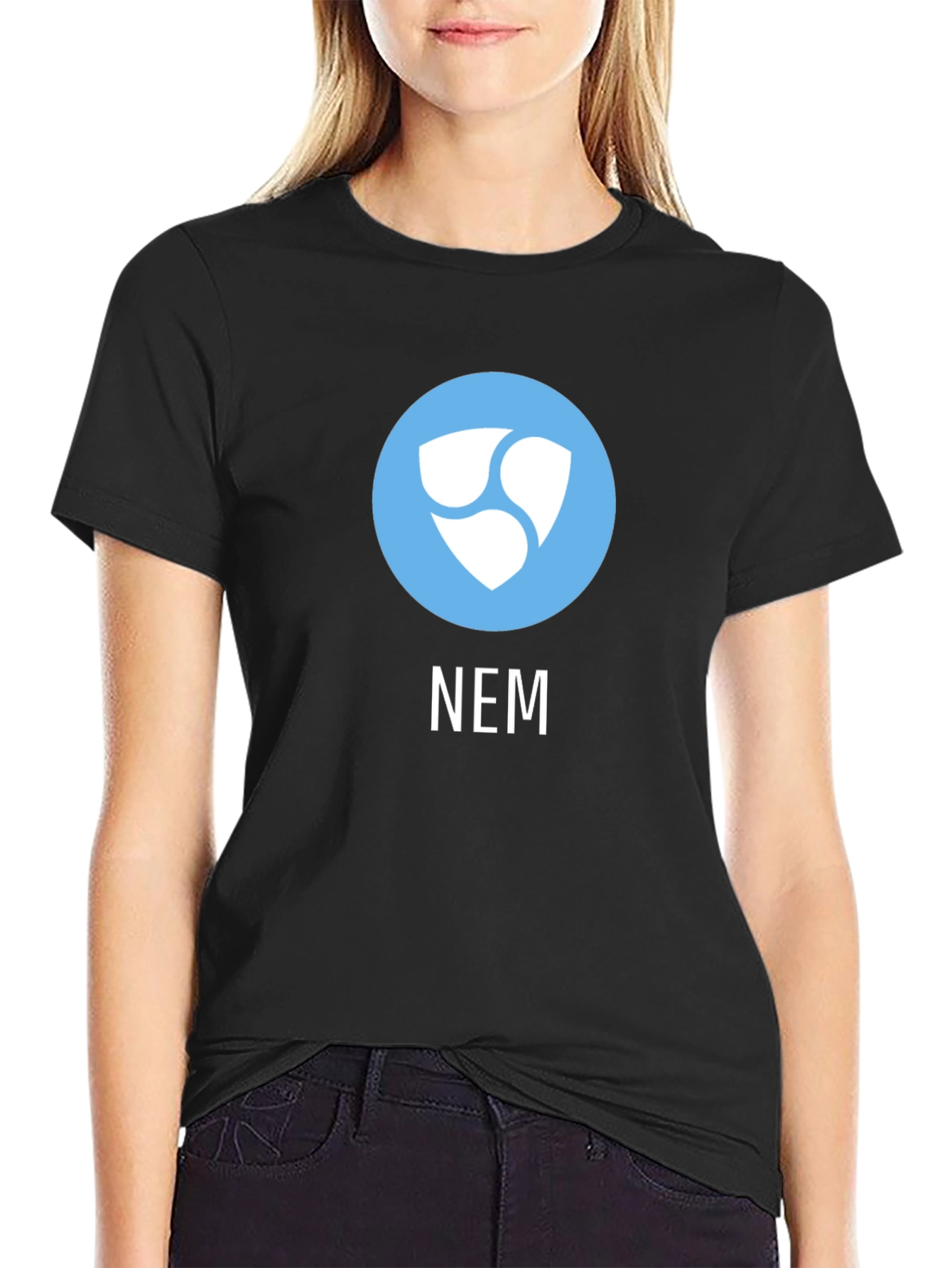 Black NEM Crypto Black T-Shirt view 2