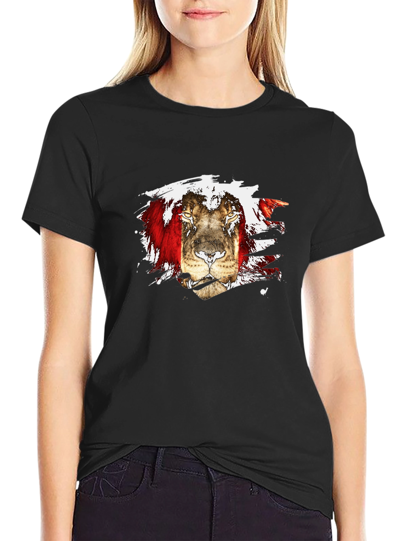 Black Lion Graphic Tee - Unique Style view 2