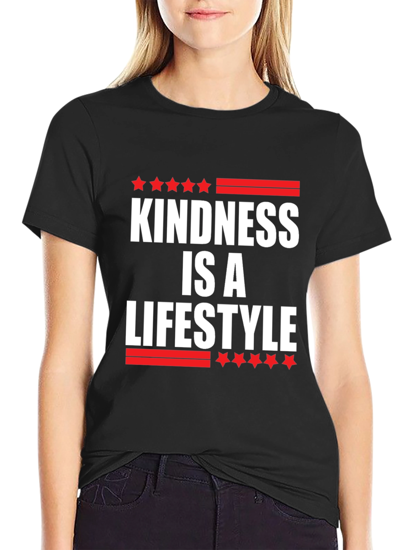 Black Kindness Is A Lifestyle Graphic T-Shirt view 2