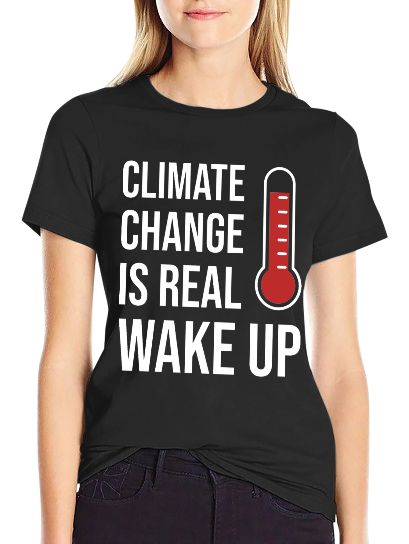 Black Climate Change Awareness T-Shirt view 2