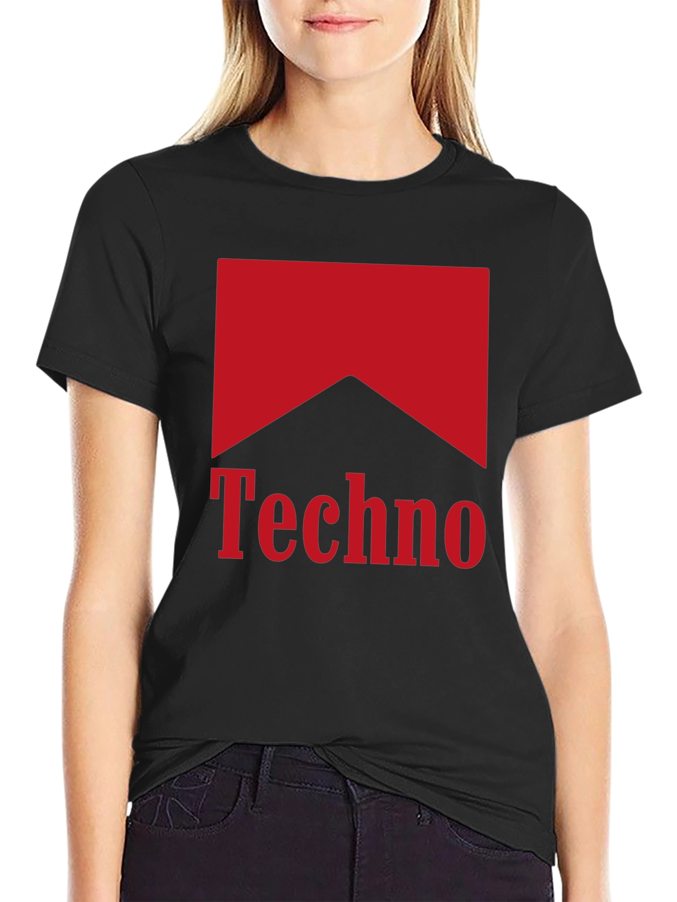 Black Techno Marlboro Style T-Shirt view 2