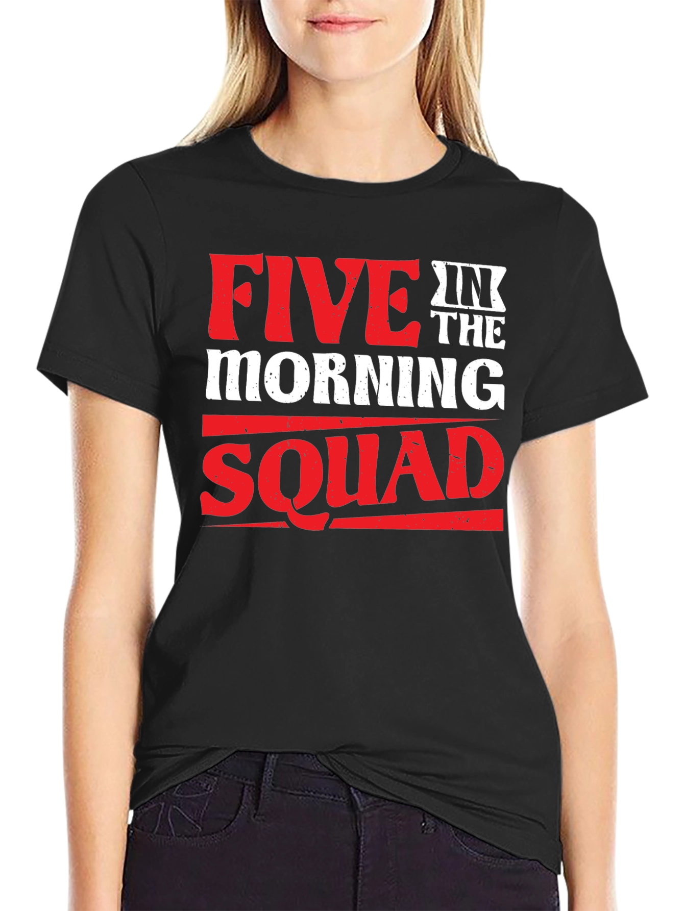 Black Five in the Morning Squad Black T-Shirt view 2
