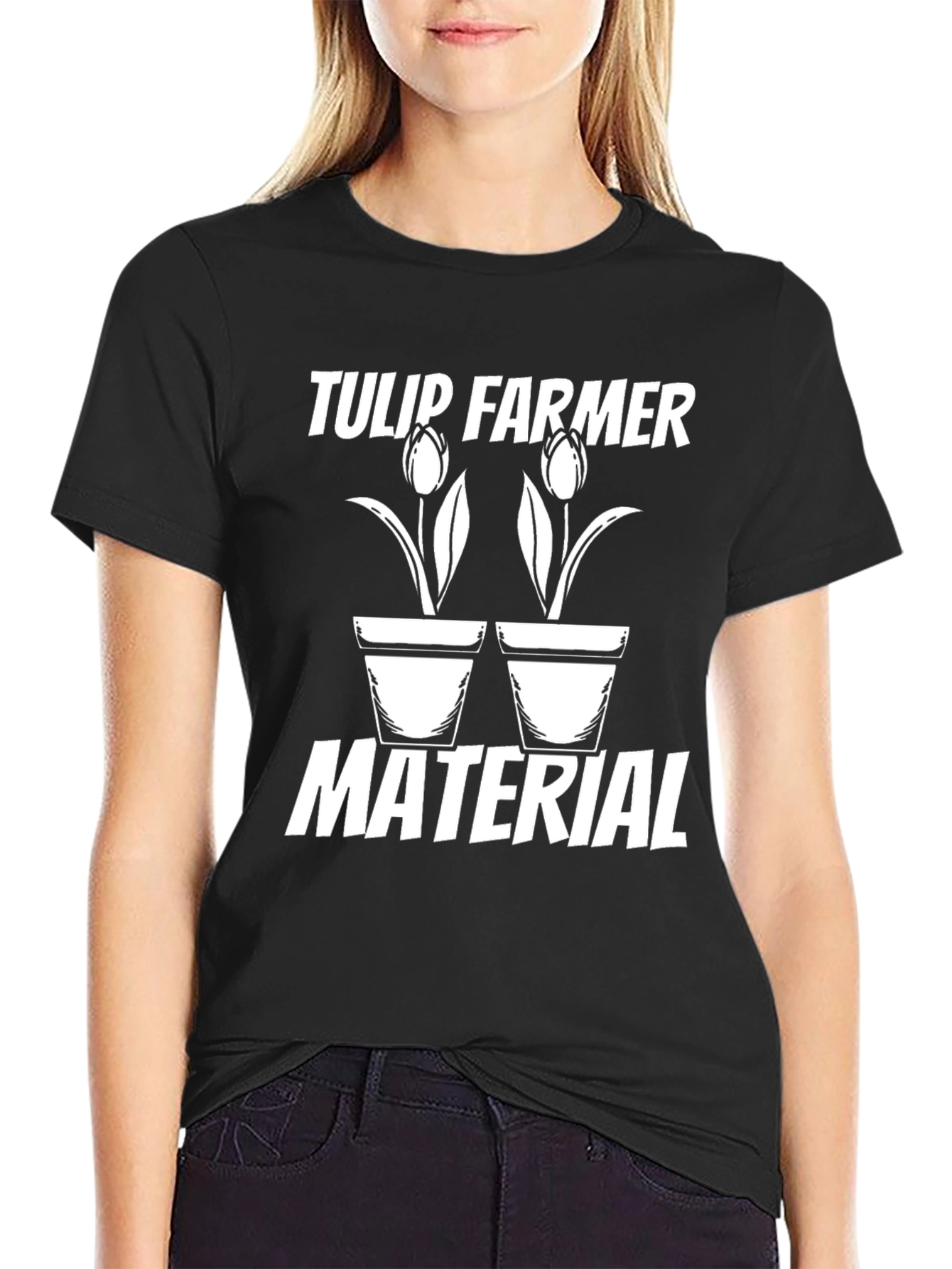 Black Tulip Farmer Material Graphic T-Shirt view 2