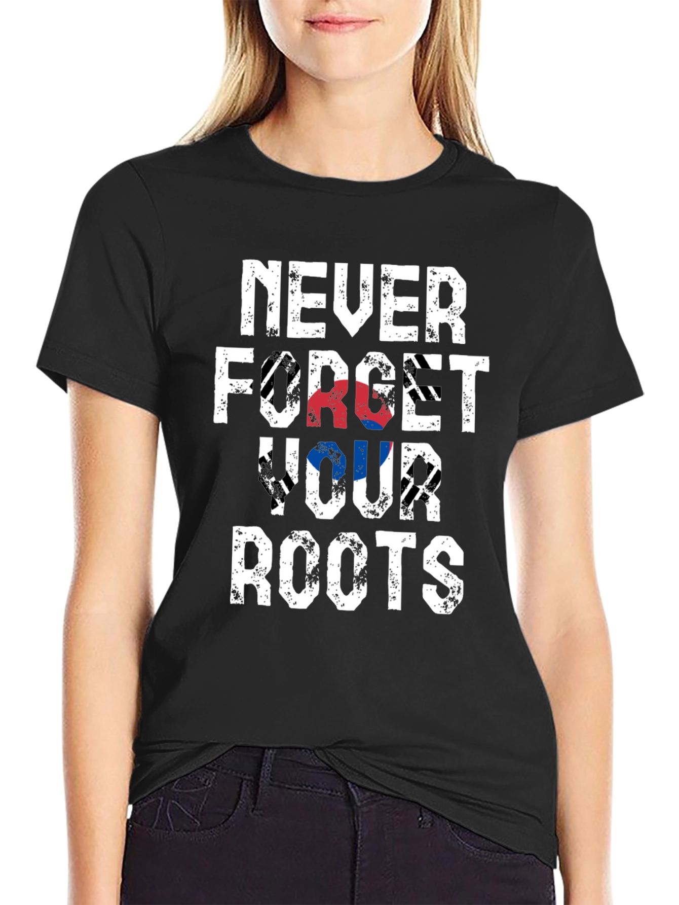 Black Never Forget Your Roots T-Shirt view 2