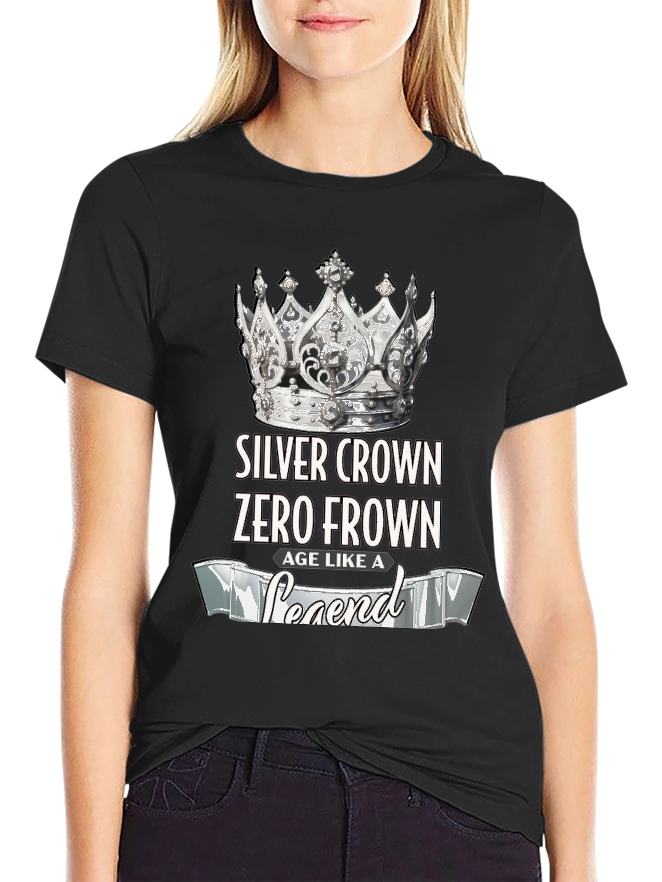 Black Silver Crown Legend Tee view 2