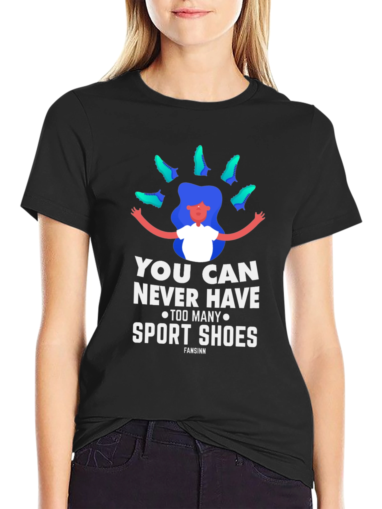 Black Sport Shoes Lover Graphic Tee view 2