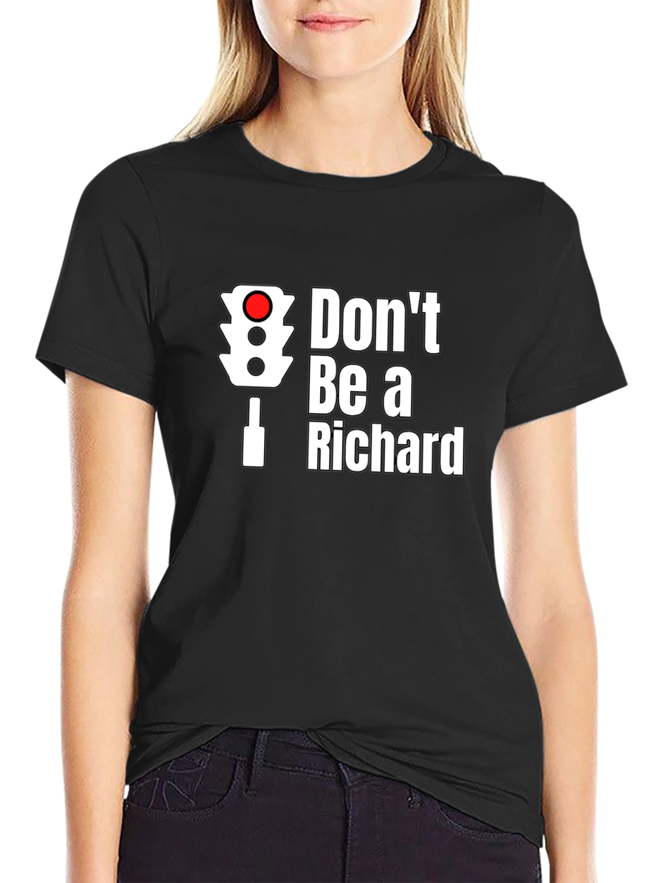 Black Don't Be a Richard T-Shirt view 2