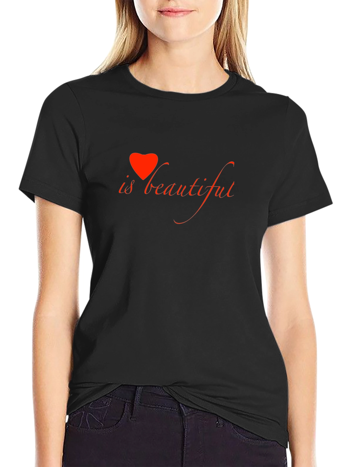 Black Heart is Beautiful Graphic Tee view 2