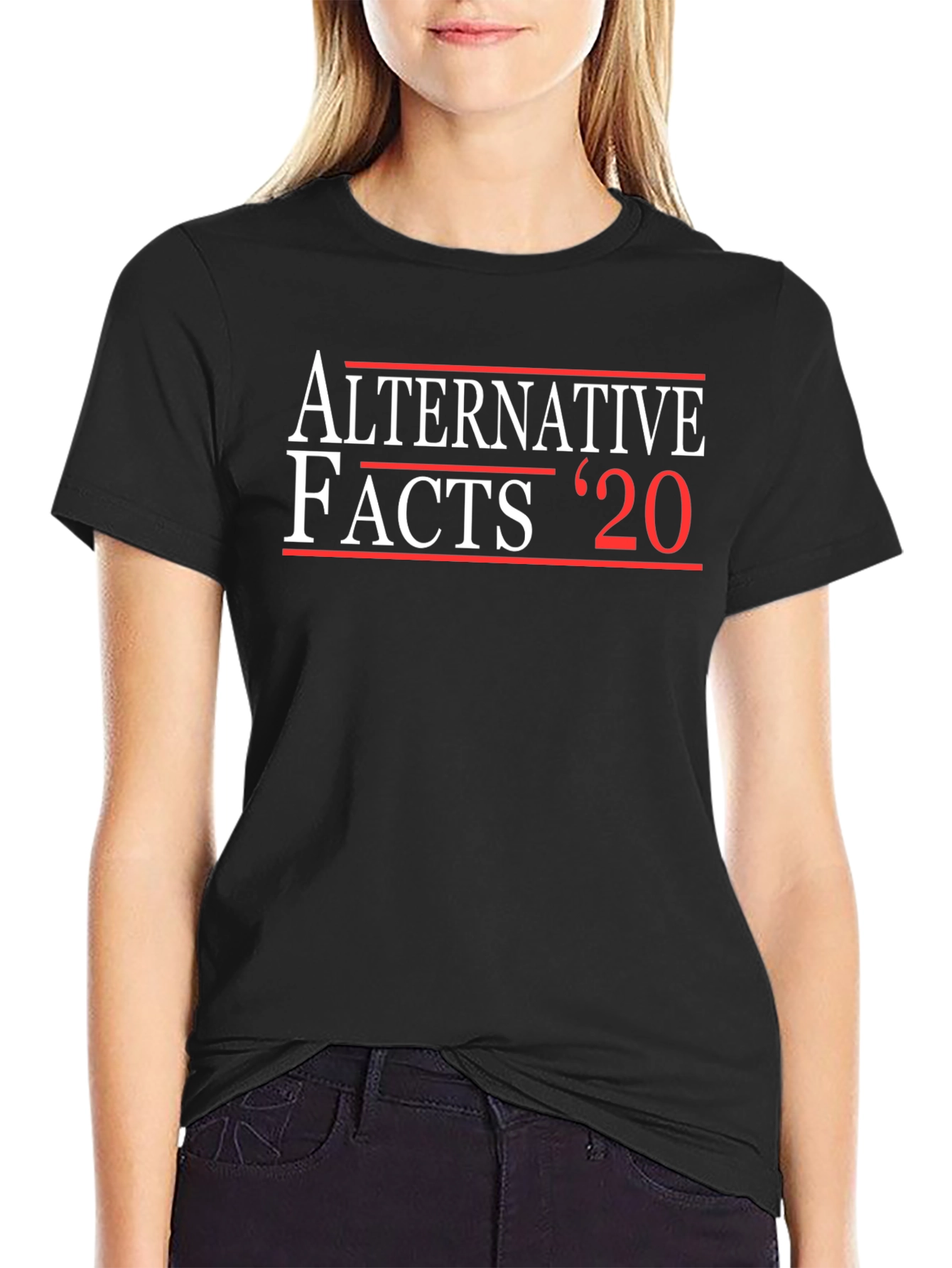 Black Alternative Facts '20 Graphic T-Shirt view 2
