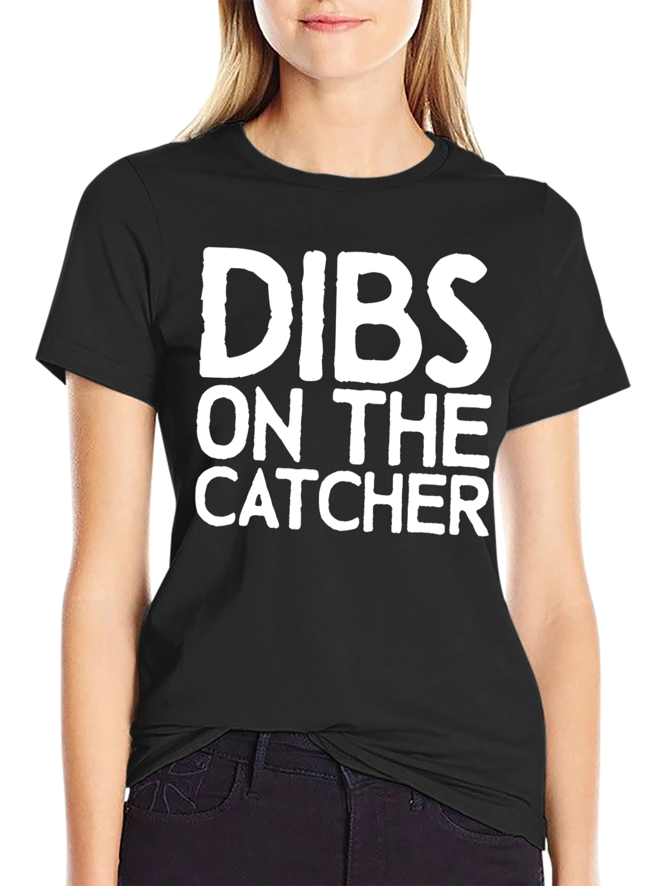 Black Dibs On The Catcher T-Shirt view 2