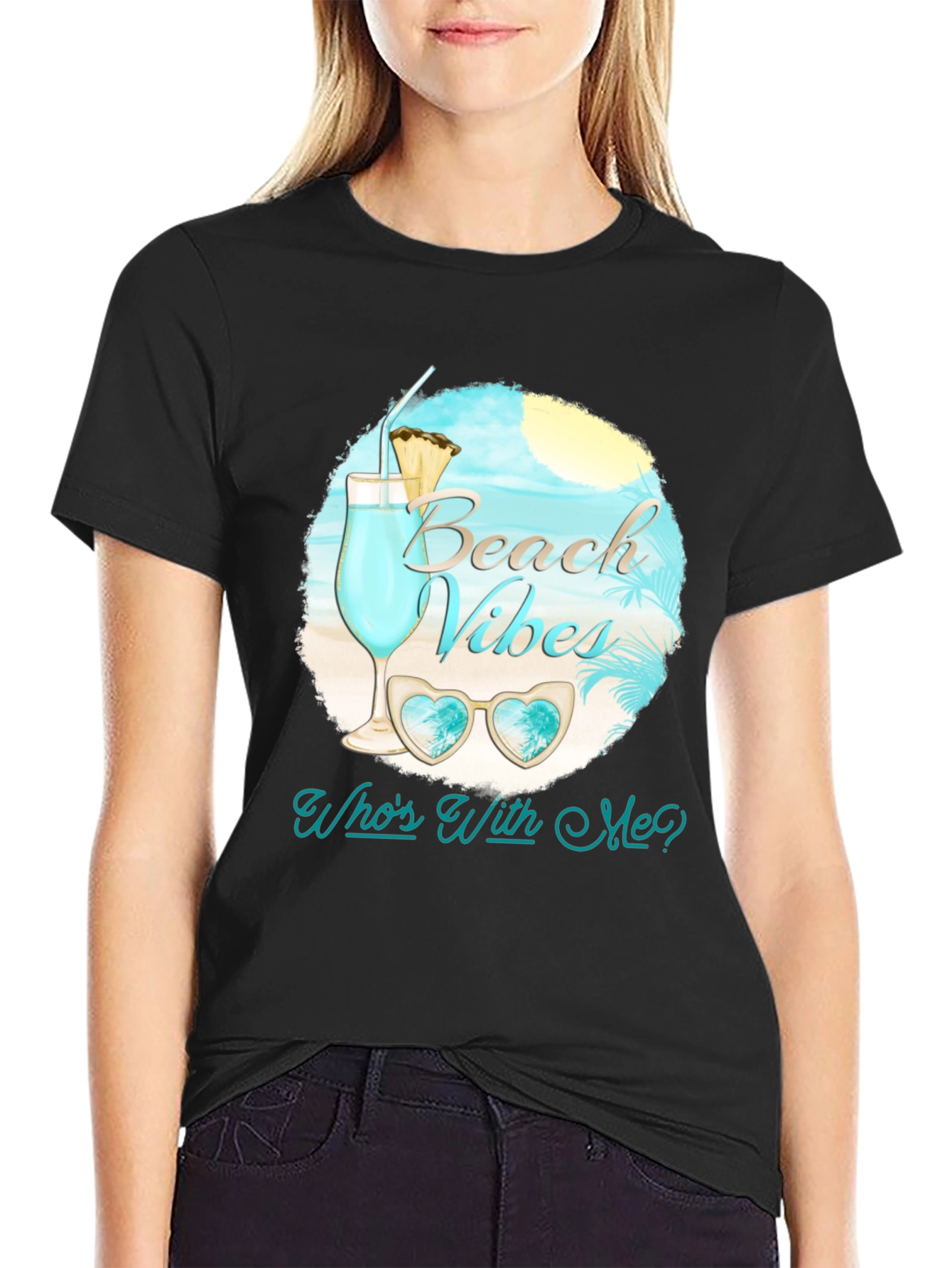 Black Beach Vibes Graphic Tee - Summer Ready! view 2