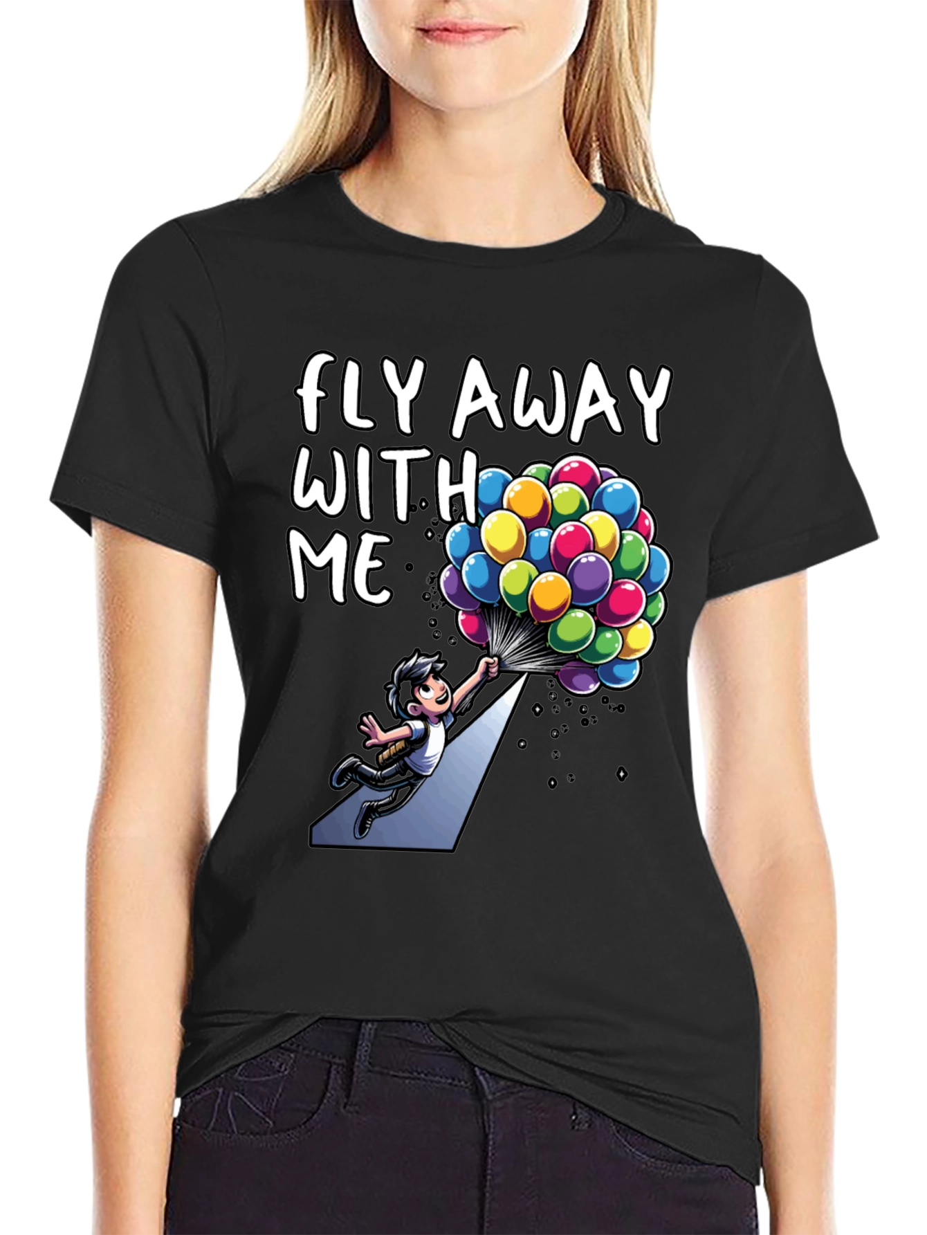 Black Fly Away With Me Graphic Tee view 2