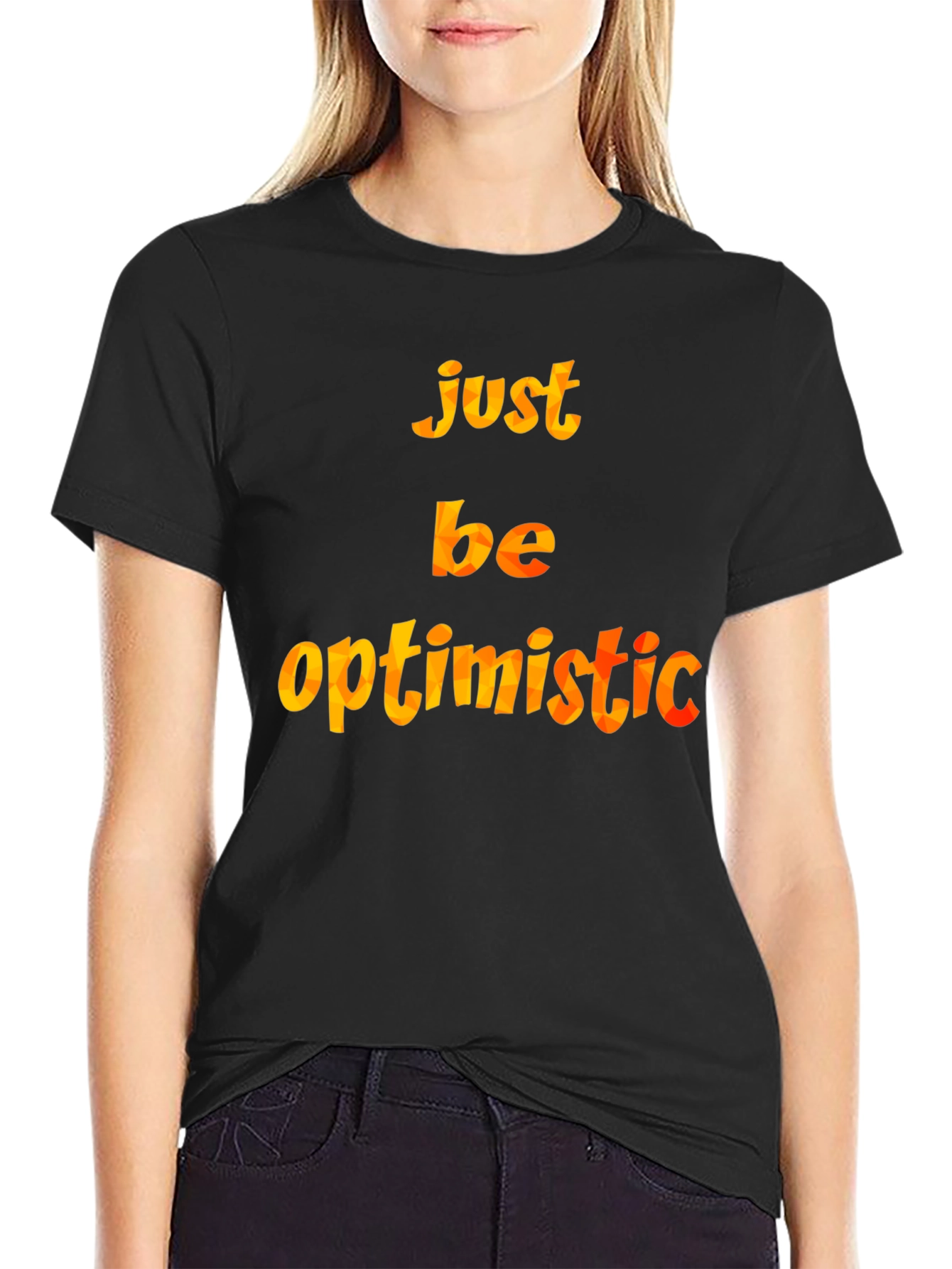 Black Optimistic Graphic T-Shirt view 2