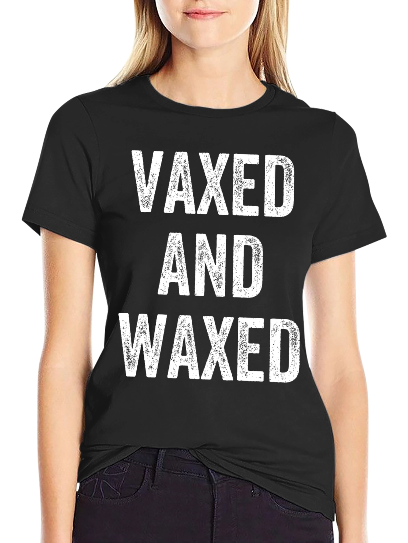 Black Vaxed and Waxed Graphic Tee - Black view 2